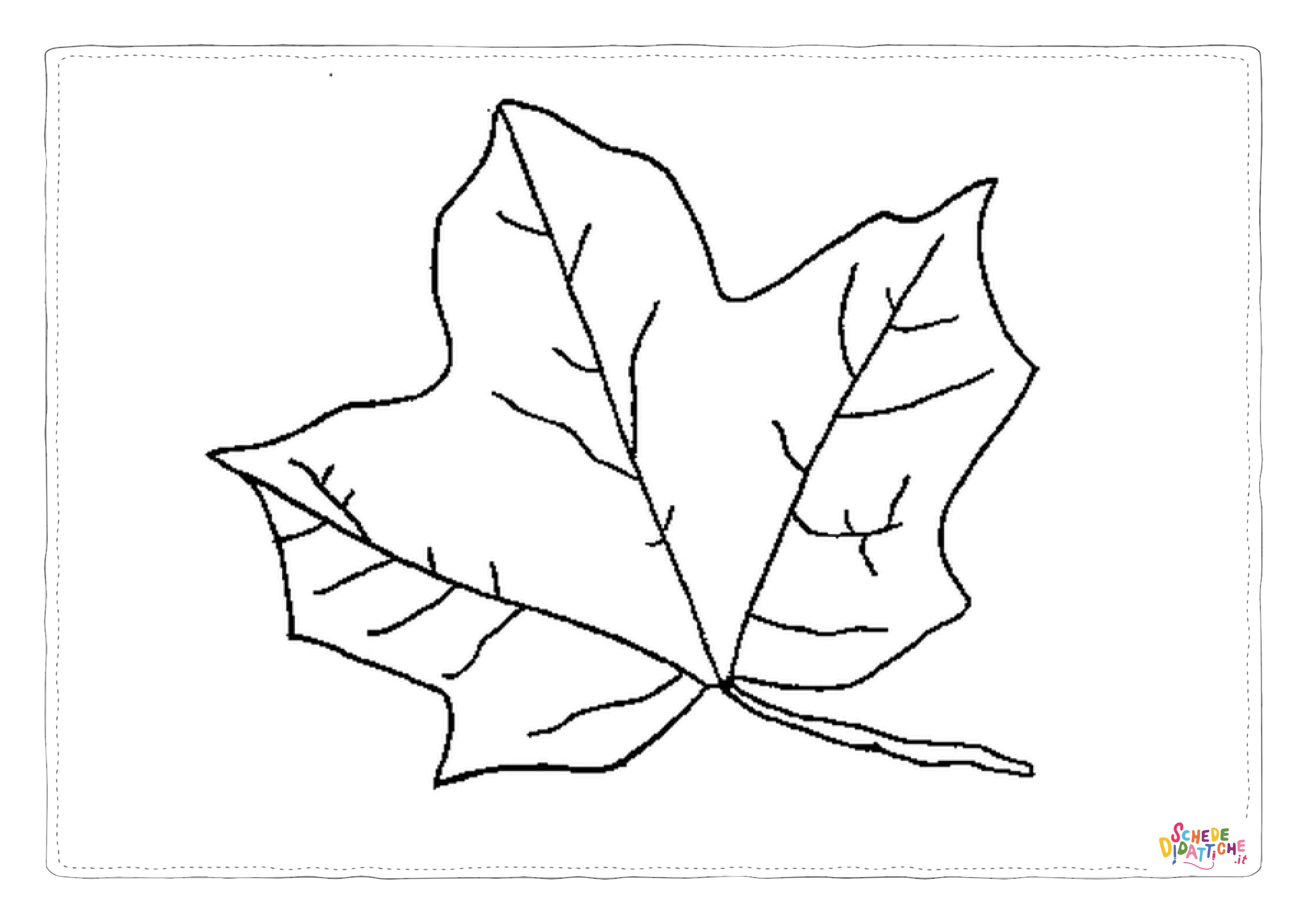 Disegno "Disegno di foglia da stampare e colorare 107" Disegno di foglia da stampare e colorare 107