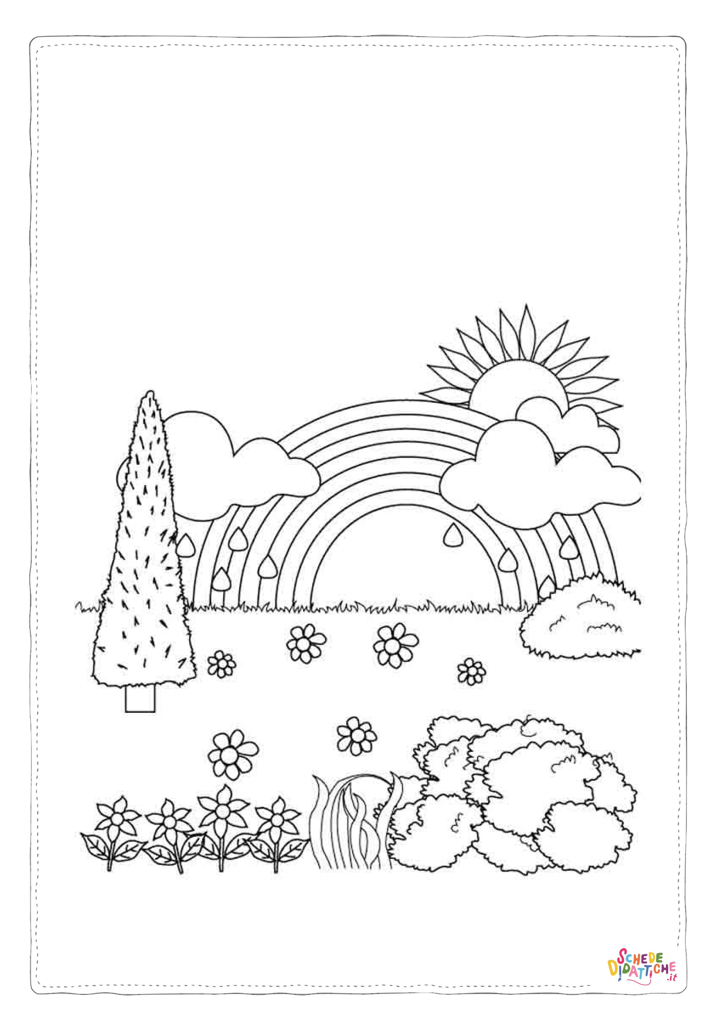 Disegno "Disegno di arcobaleno da stampare e colorare 66" Disegno di arcobaleno da stampare e colorare 66