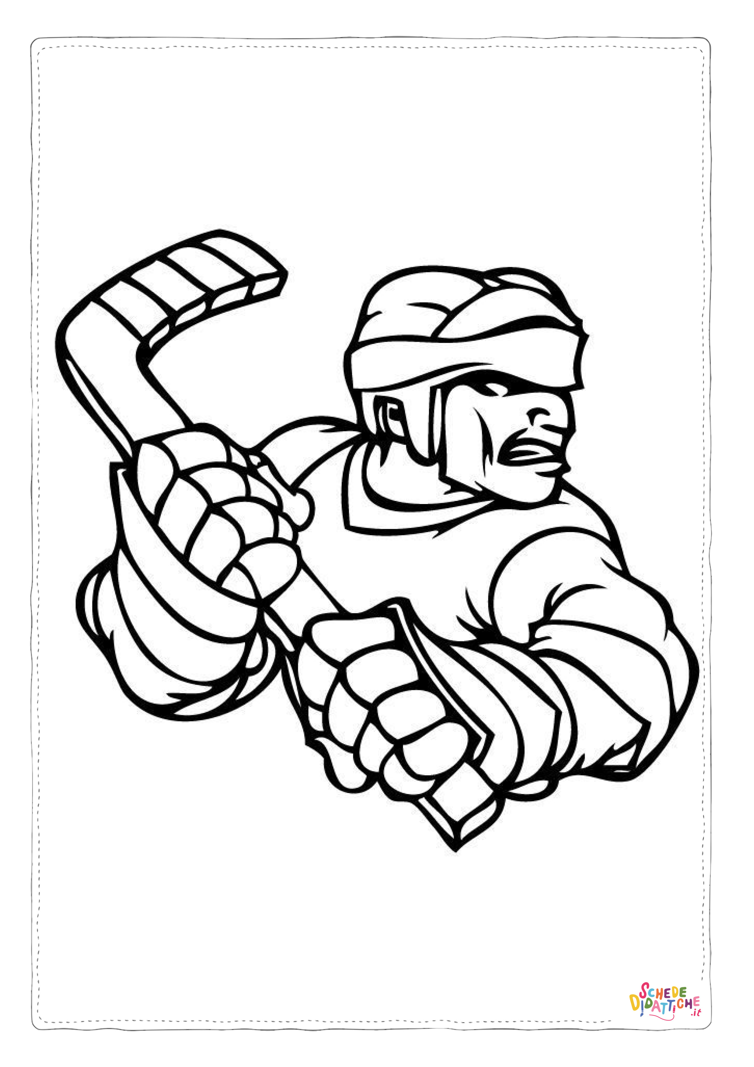 Disegno di hockey da stampare e colorare 2