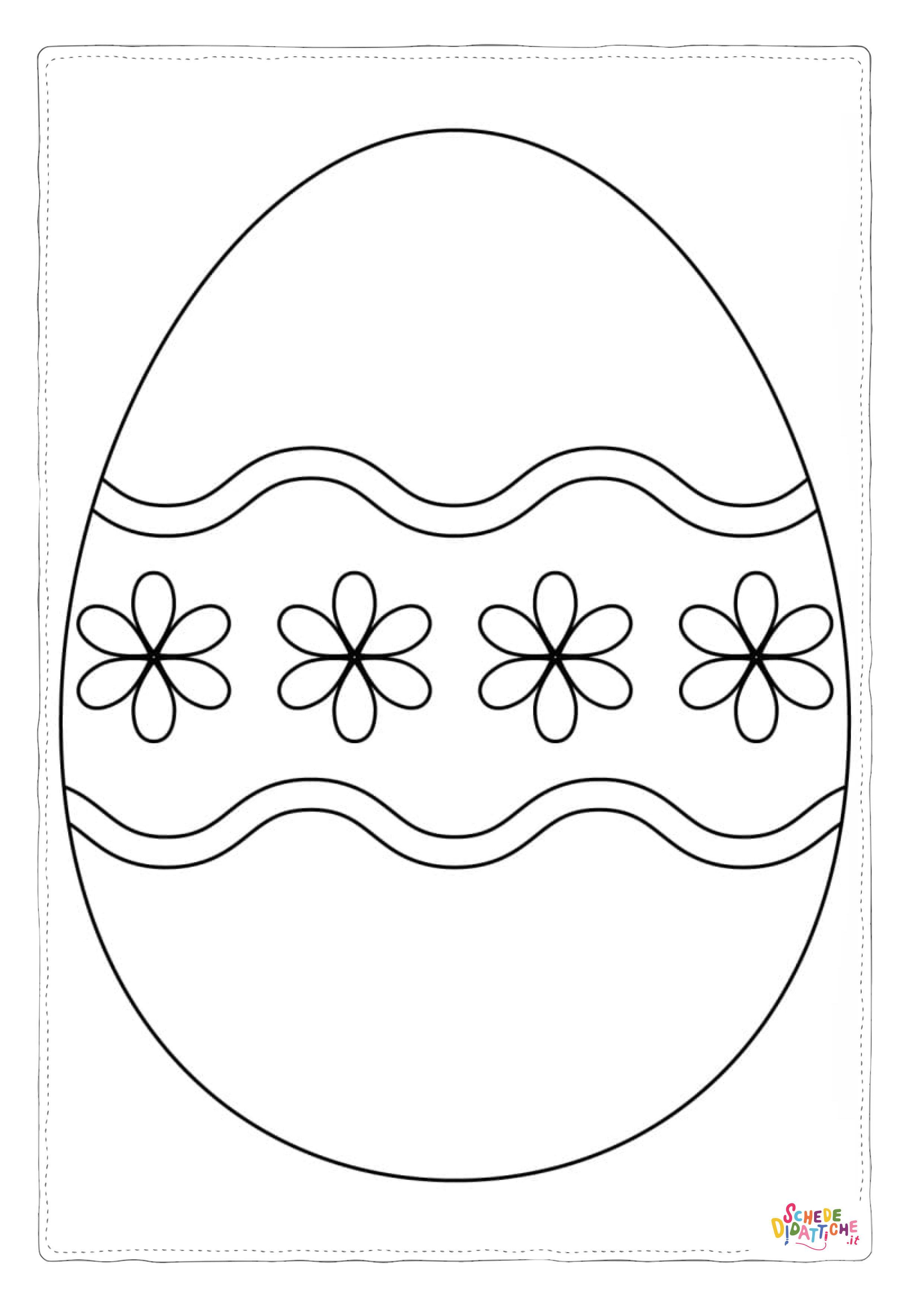 Disegno "Disegno di uovo di Pasqua da stampare e colorare 117" Disegno di uovo di Pasqua da stampare e colorare 117