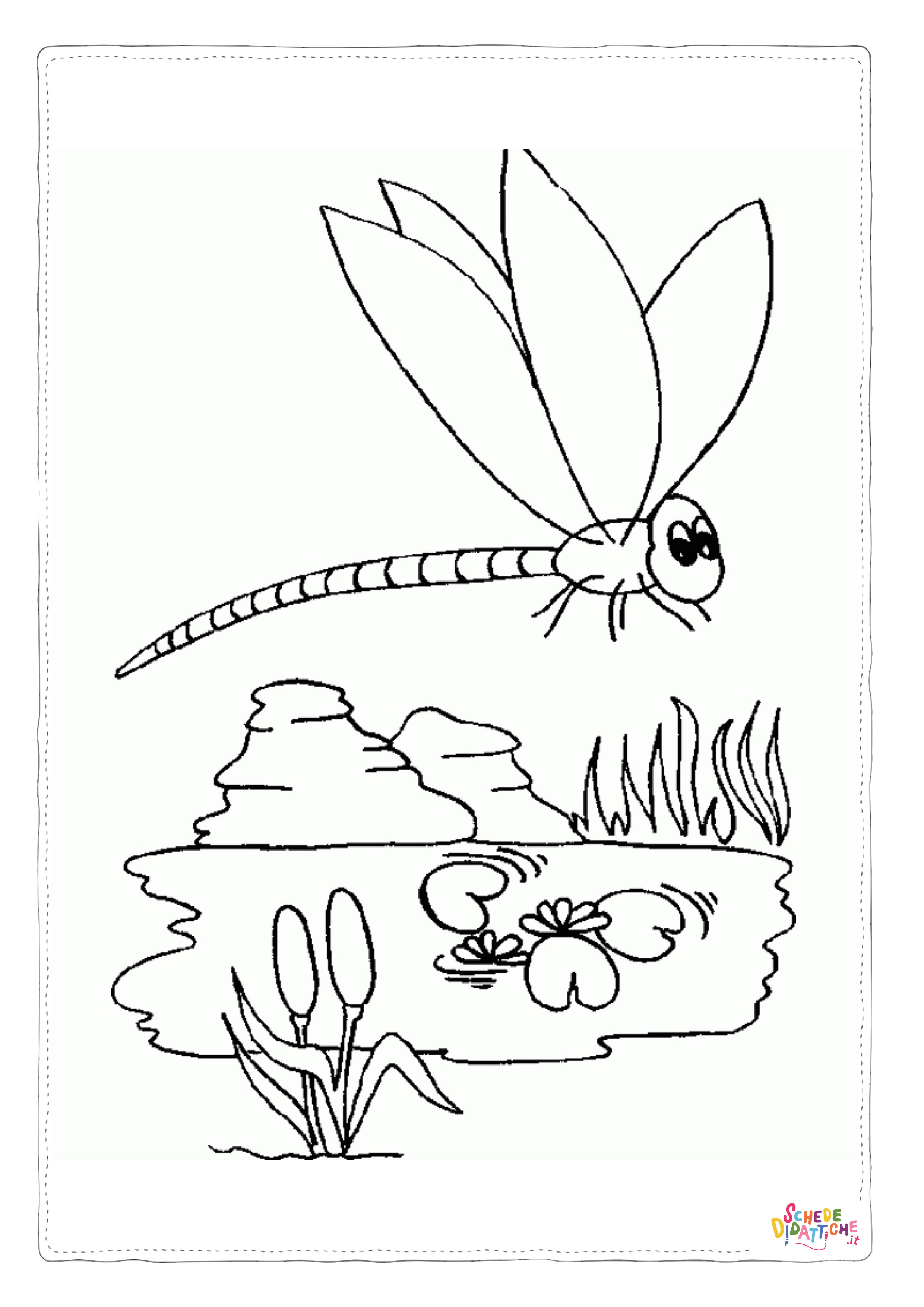 Disegno di libellula da stampare e colorare 38