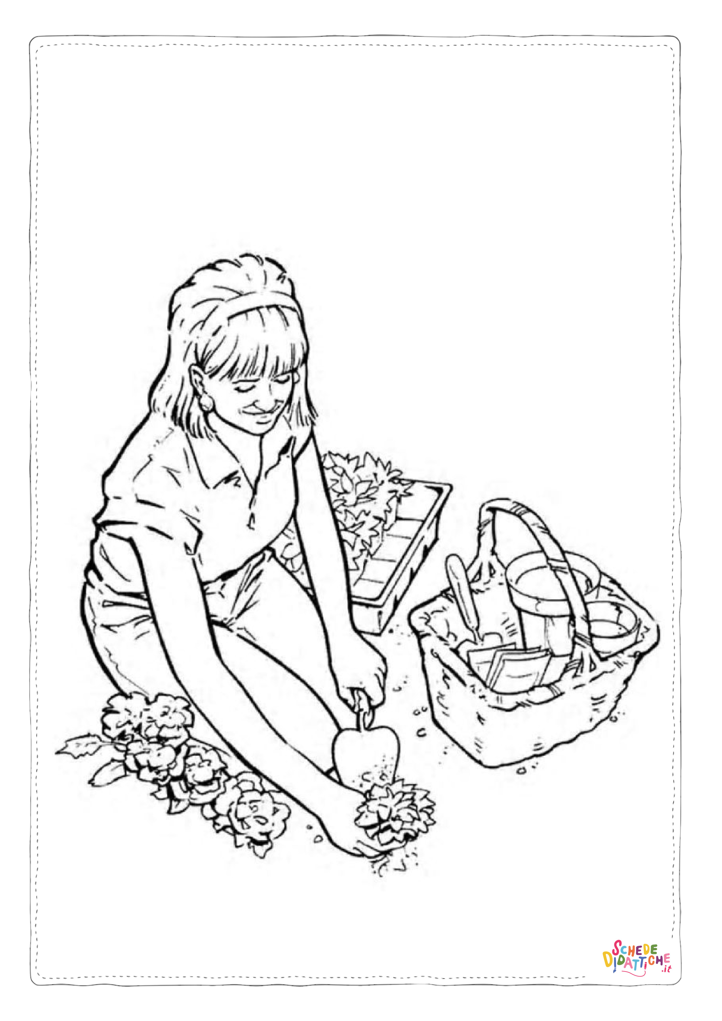 Disegno "Disegno di giardiniere da stampare e colorare 65" Disegno di giardiniere da stampare e colorare 65