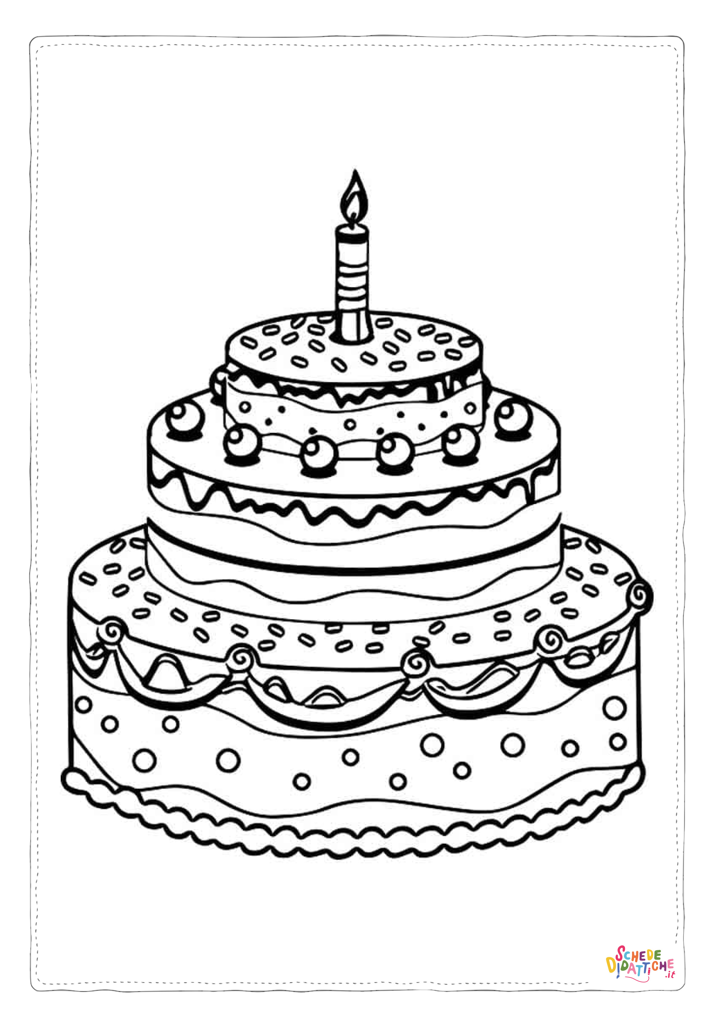 Disegno "Disegno di compleanno da stampare e colorare 81" Disegno di compleanno da stampare e colorare 81