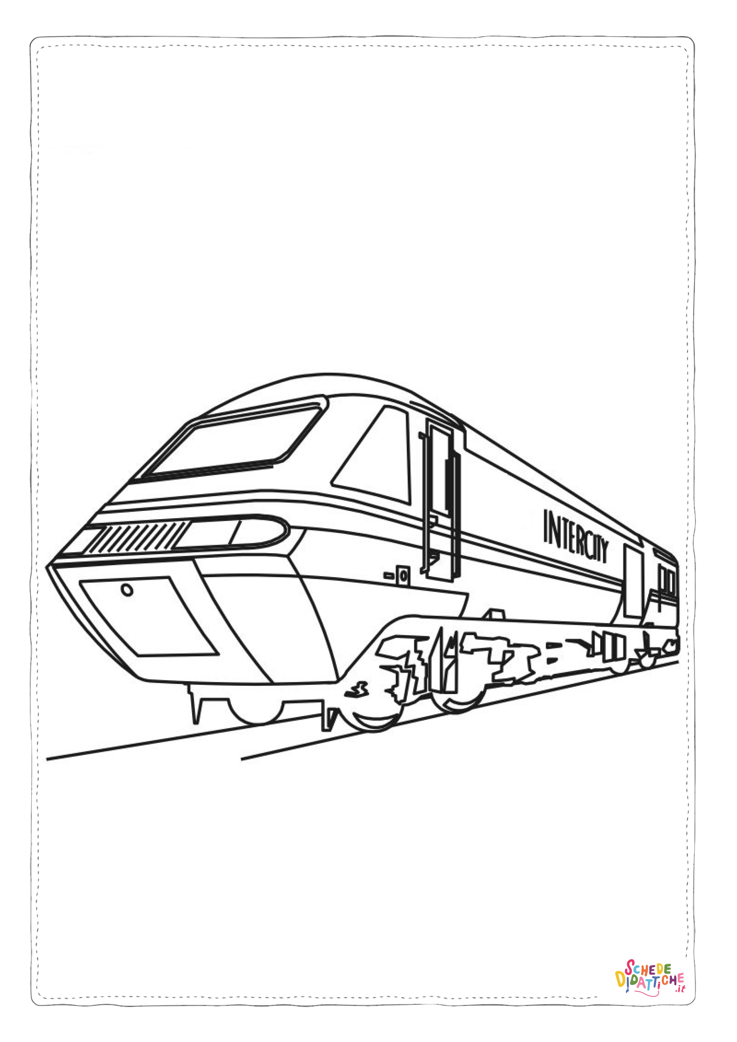 Disegno di treno da stampare e colorare 6