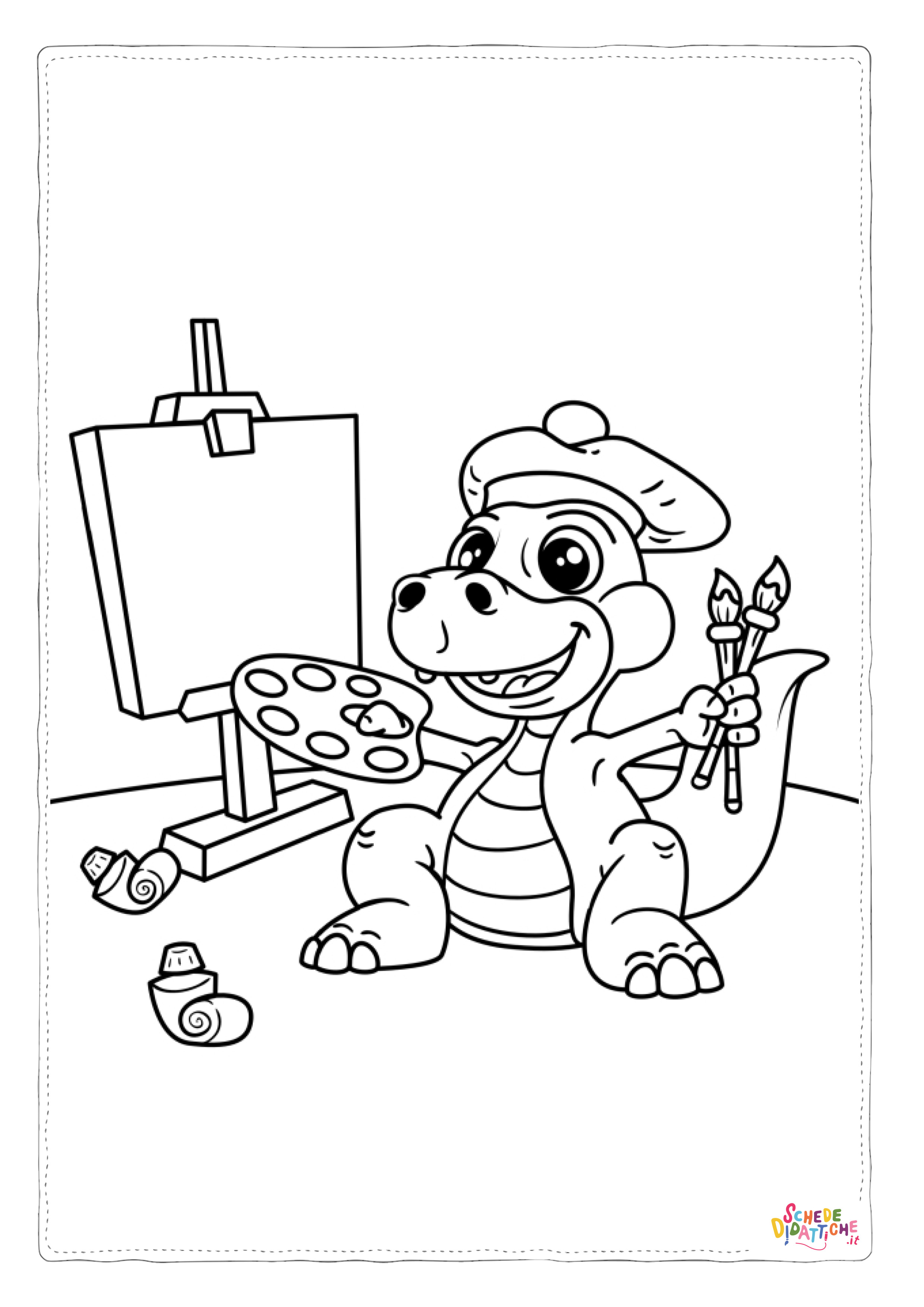 Disegno "Disegno di Dino da stampare e colorare 6" Disegno di Dino da stampare e colorare 6