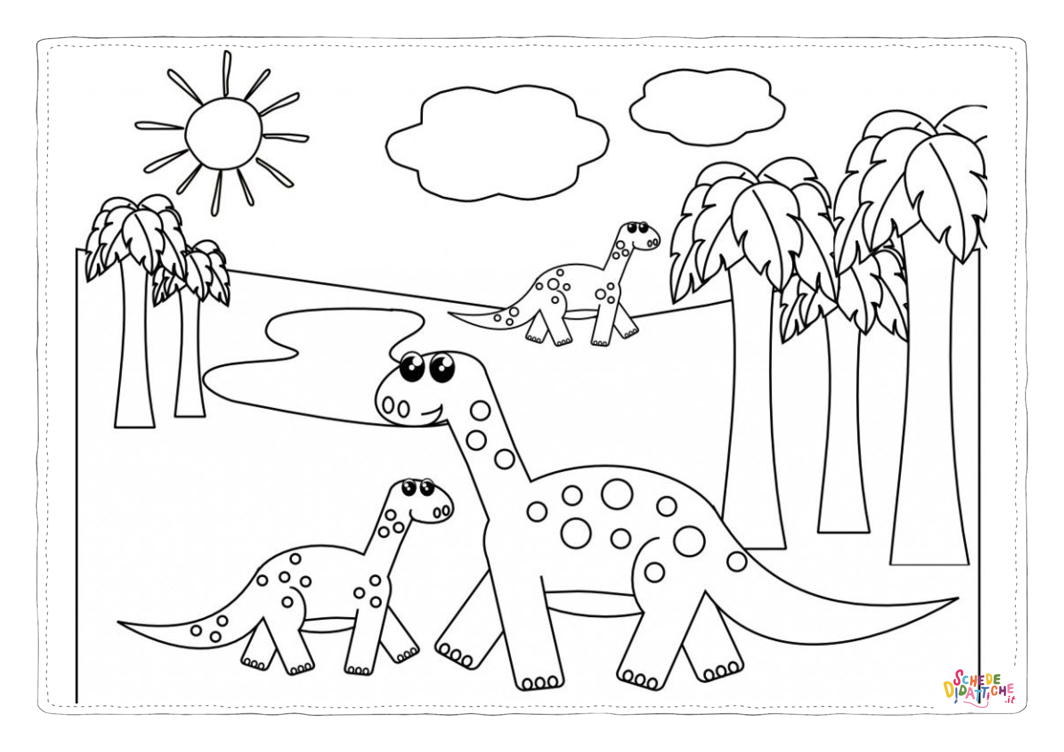 Disegno "Disegno di Brachiosauro da stampare e colorare 29" Disegno di Brachiosauro da stampare e colorare 29