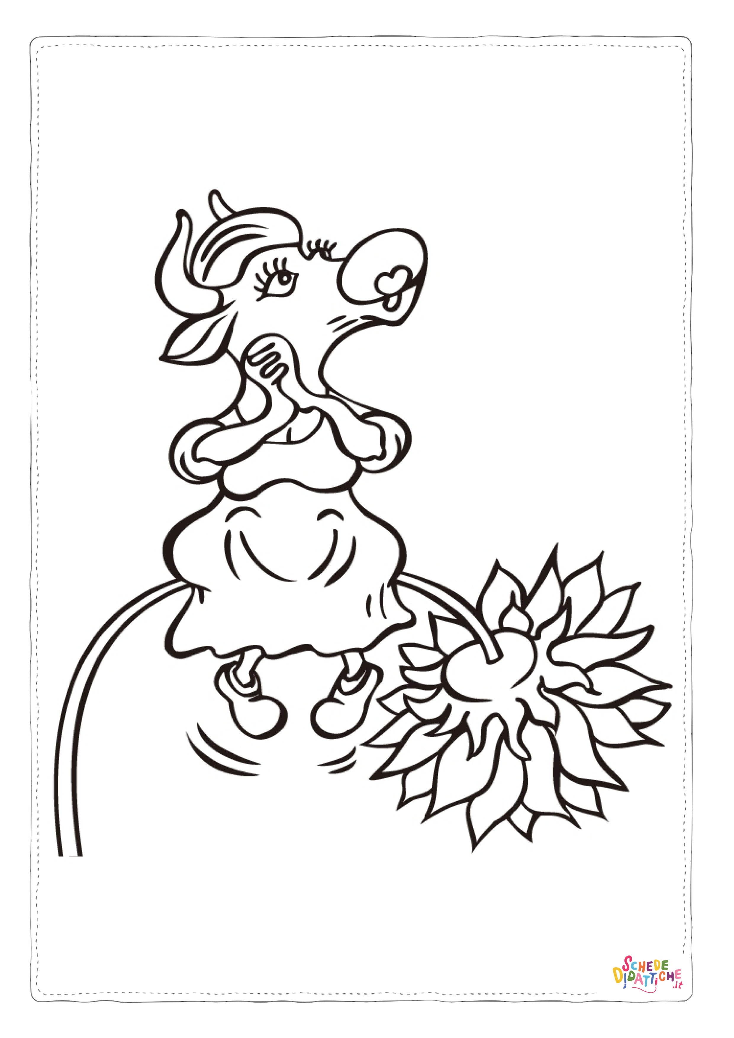 Disegno "Disegno di mucca da stampare e colorare 60" Disegno di mucca da stampare e colorare 60
