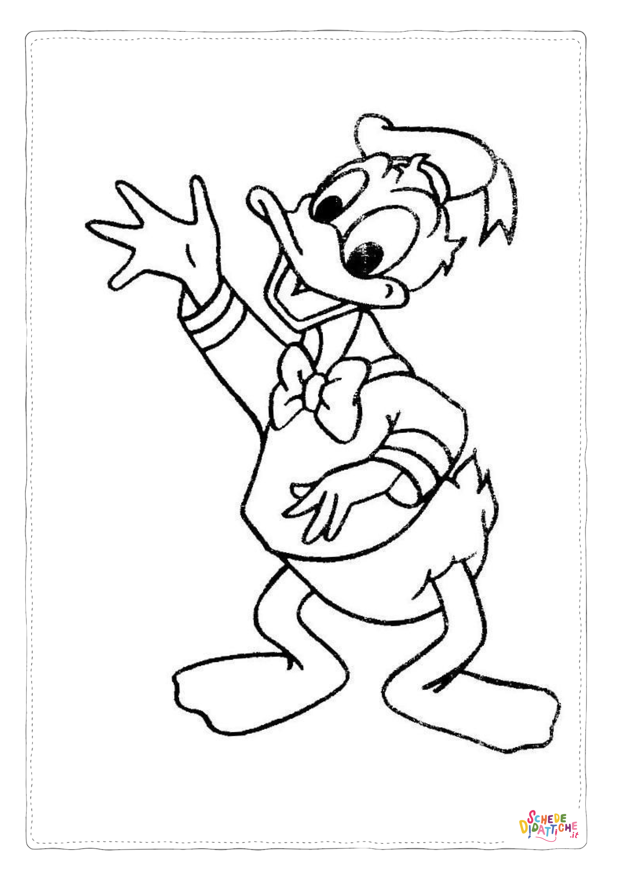 Disegno "Disegno di Paperino da stampare e colorare 86" Disegno di Paperino da stampare e colorare 86