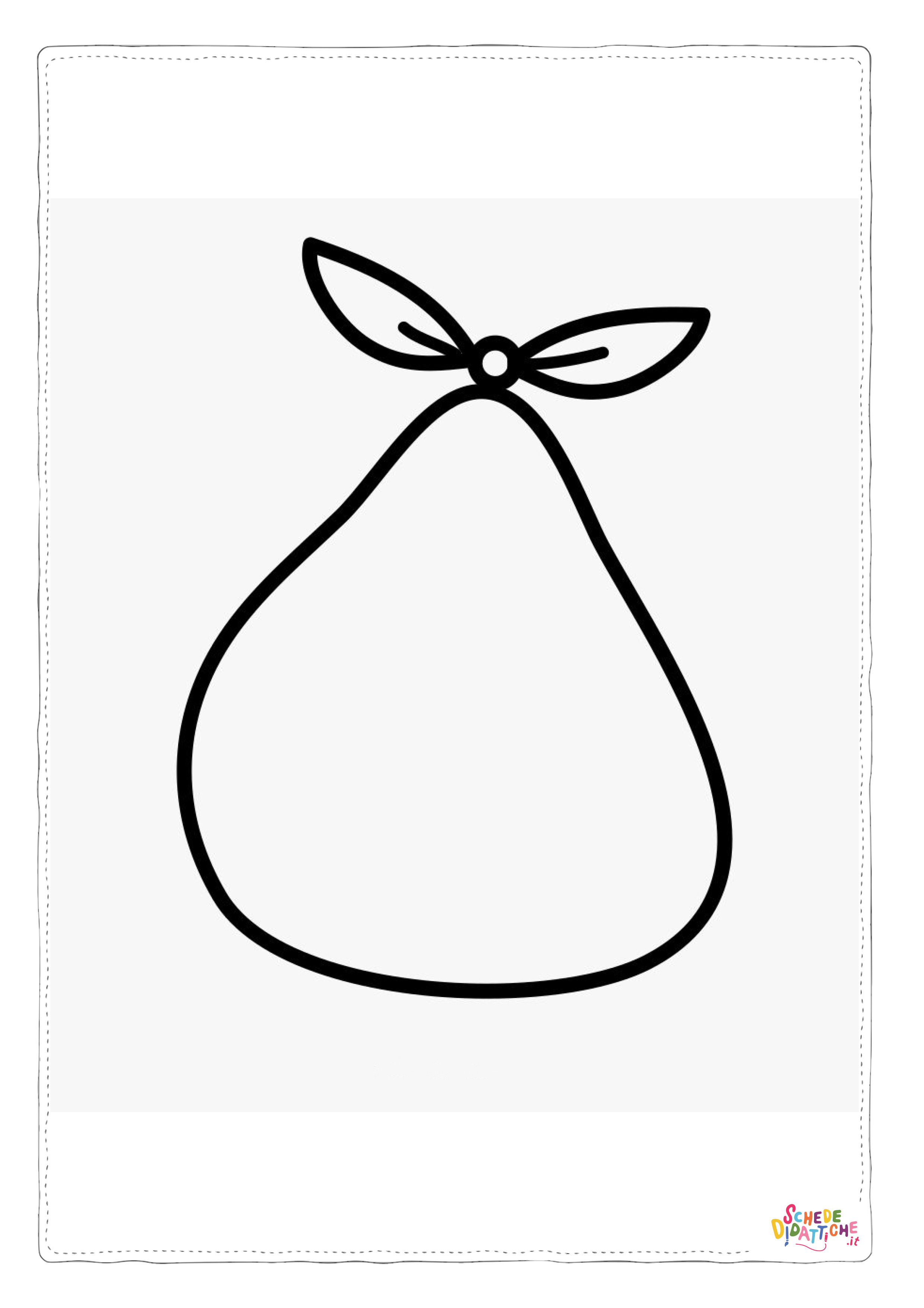 Disegno "Disegno di pera da stampare e colorare 13" Disegno di pera da stampare e colorare 13