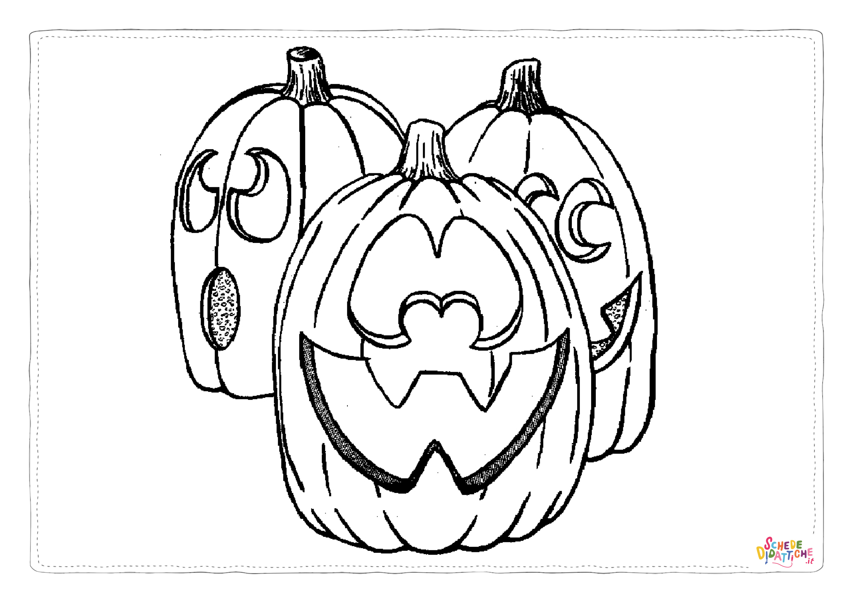 Disegno "Disegno di zucca di Halloween da stampare e colorare 90" Disegno di zucca di Halloween da stampare e colorare 90