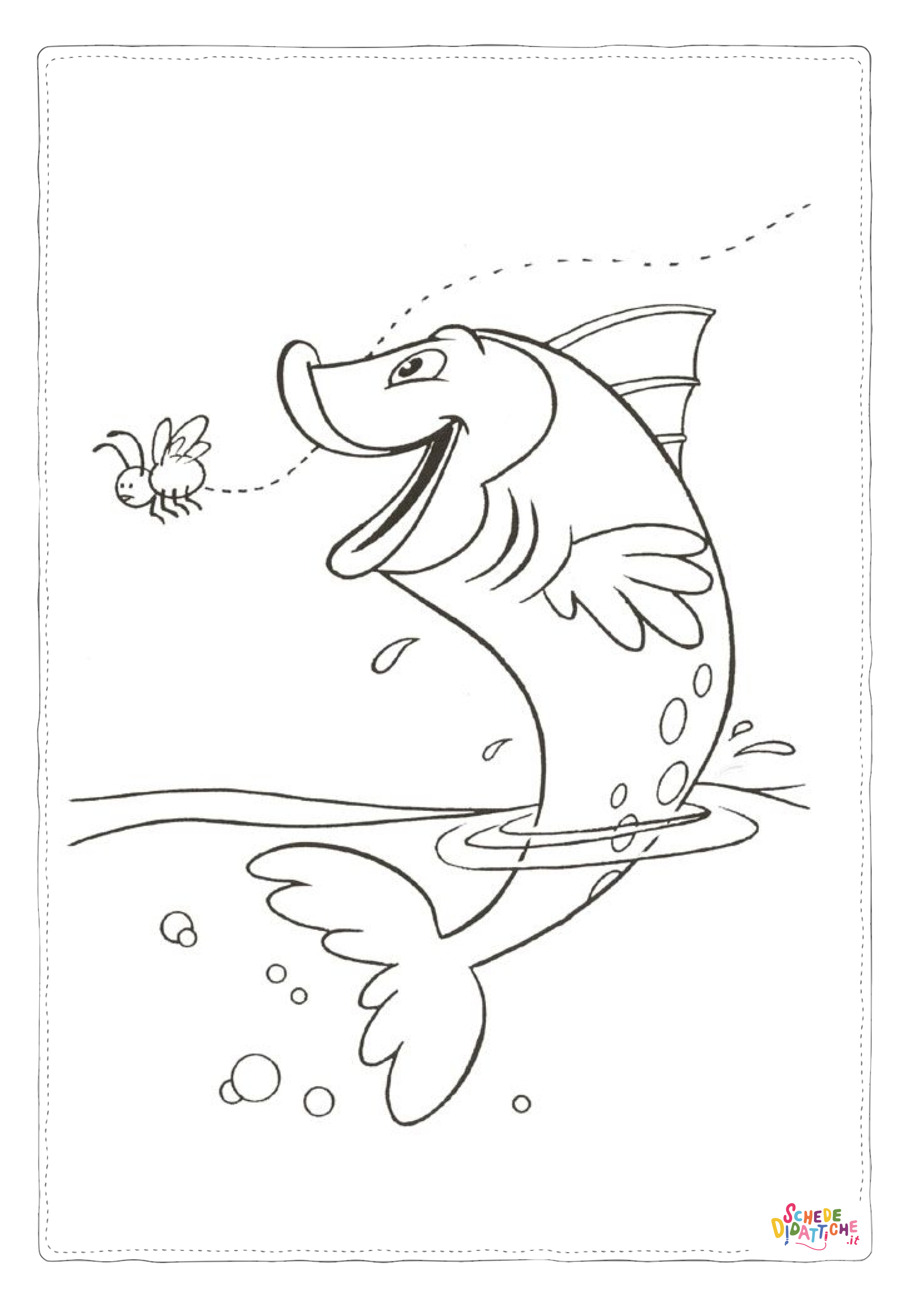 Disegno "Disegno di pesce da stampare e colorare 220" Disegno di pesce da stampare e colorare 220