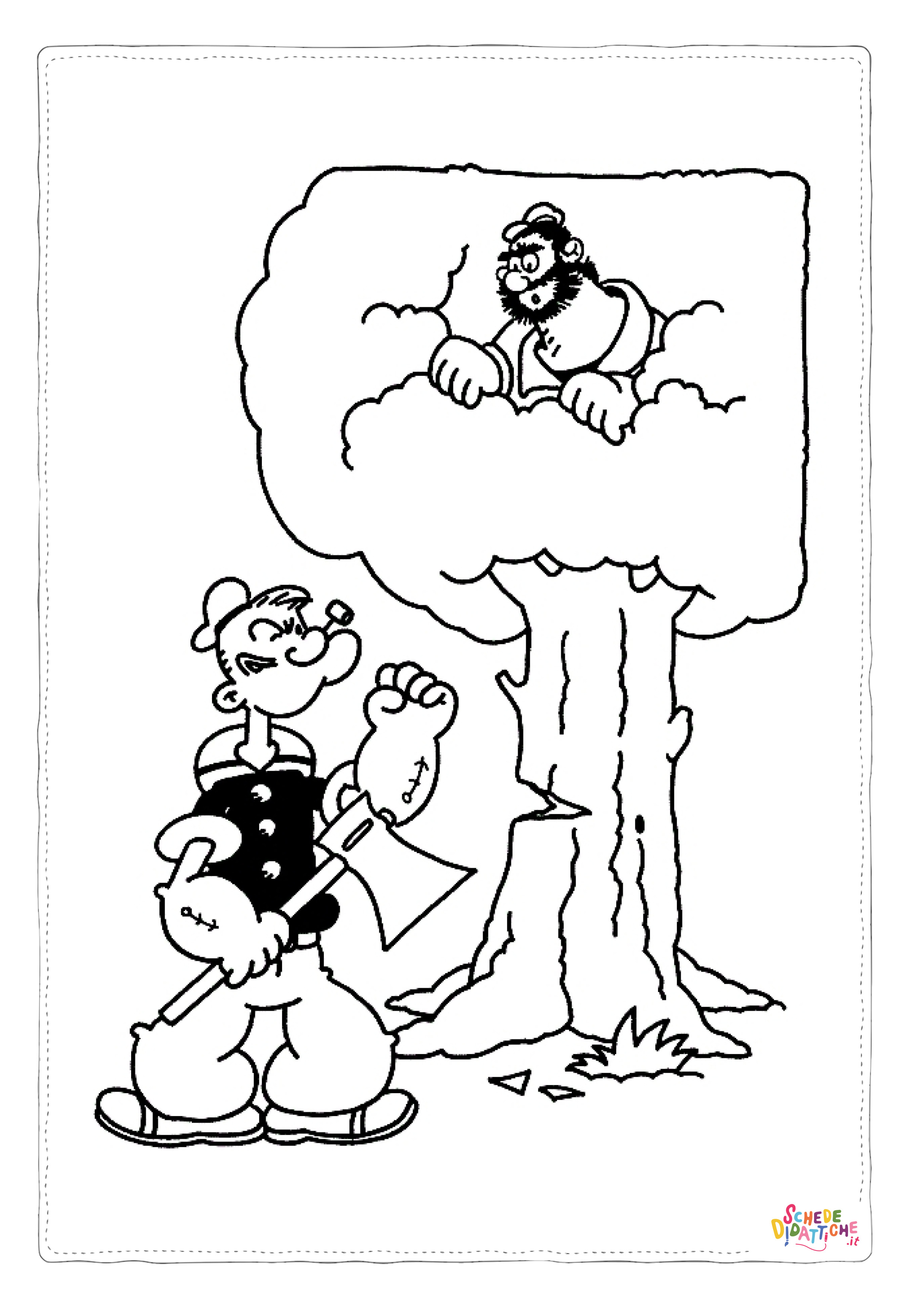 Disegno di Braccio di ferro da stampare e colorare 5