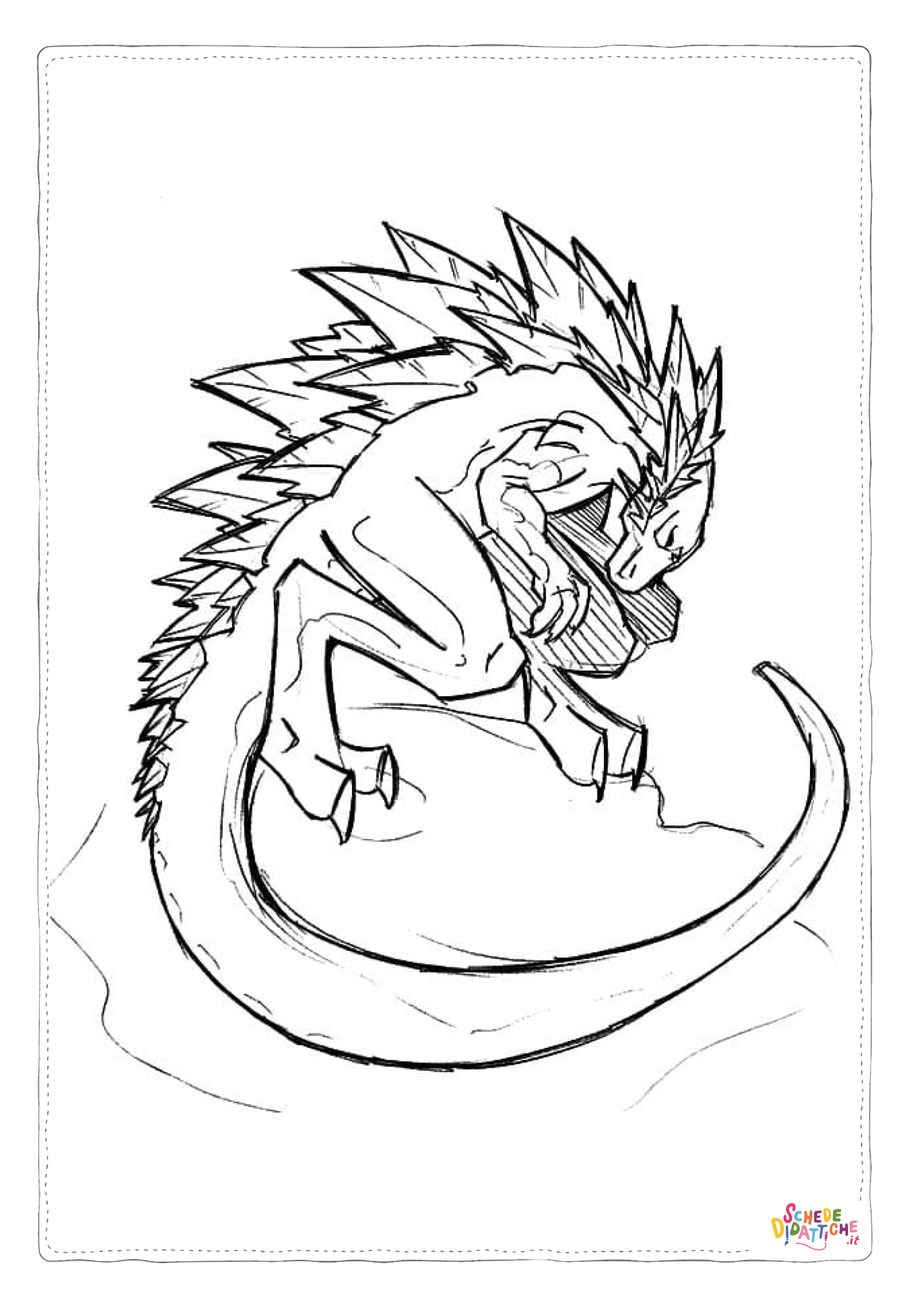 Disegno di Godzilla da stampare e colorare 34