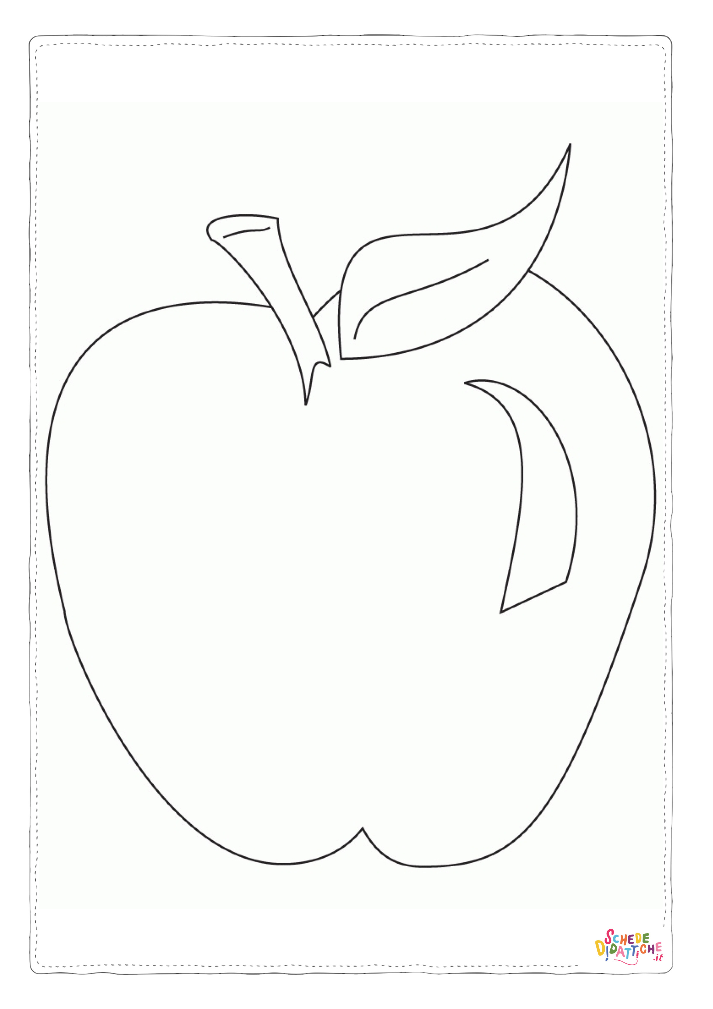 Disegno di mela da stampare e colorare 10