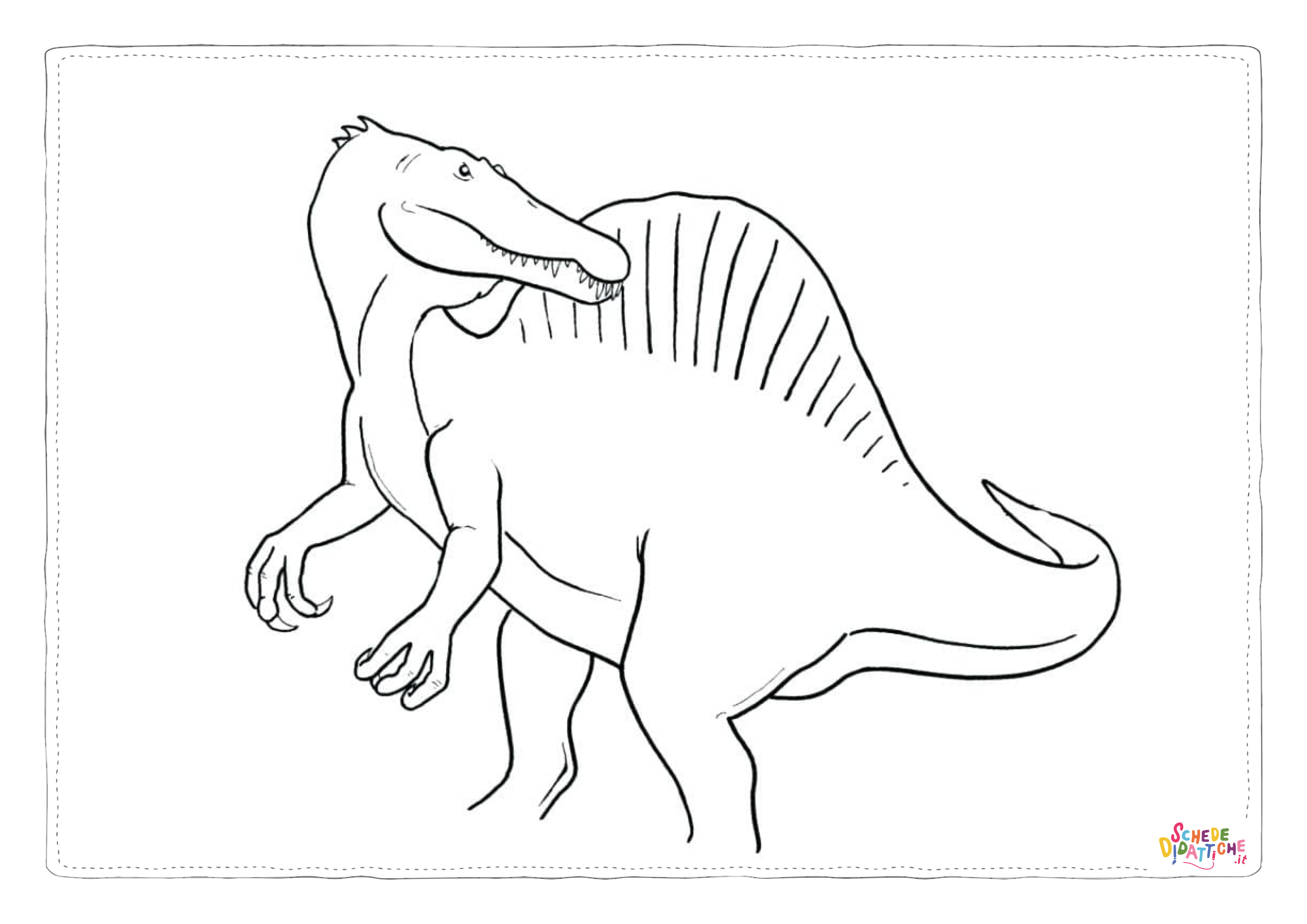 Disegno "Disegno di Spinosauro da stampare e colorare 12" Disegno di Spinosauro da stampare e colorare 12