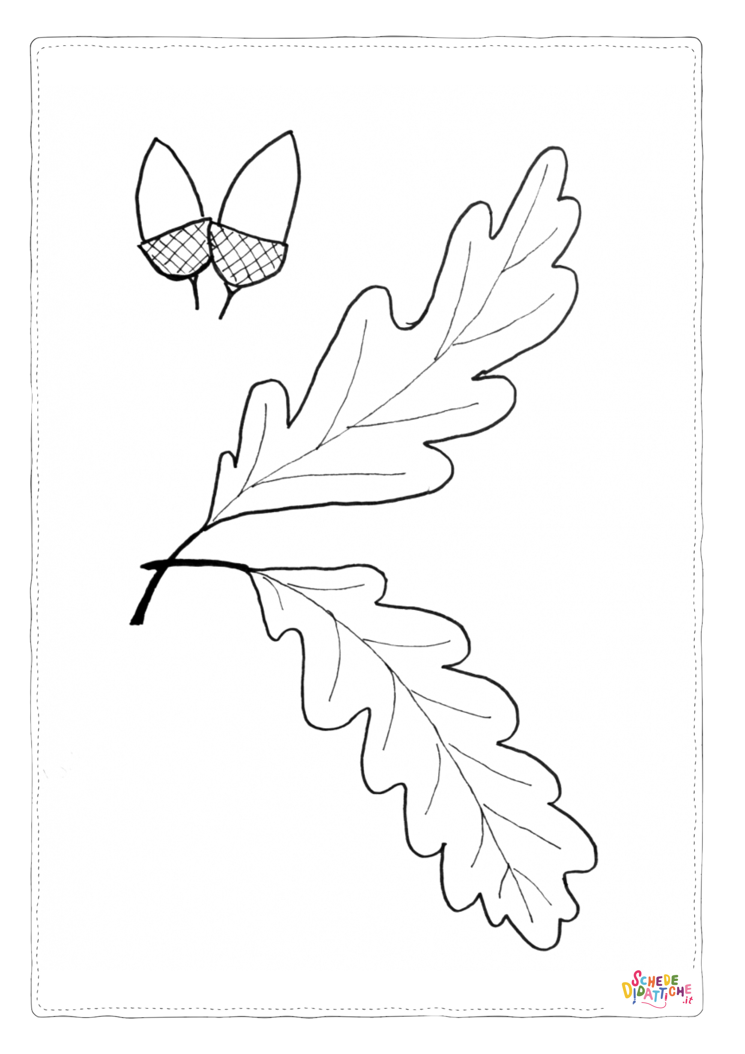 Disegno "Disegno di ghianda da stampare e colorare 8" Disegno di ghianda da stampare e colorare 8