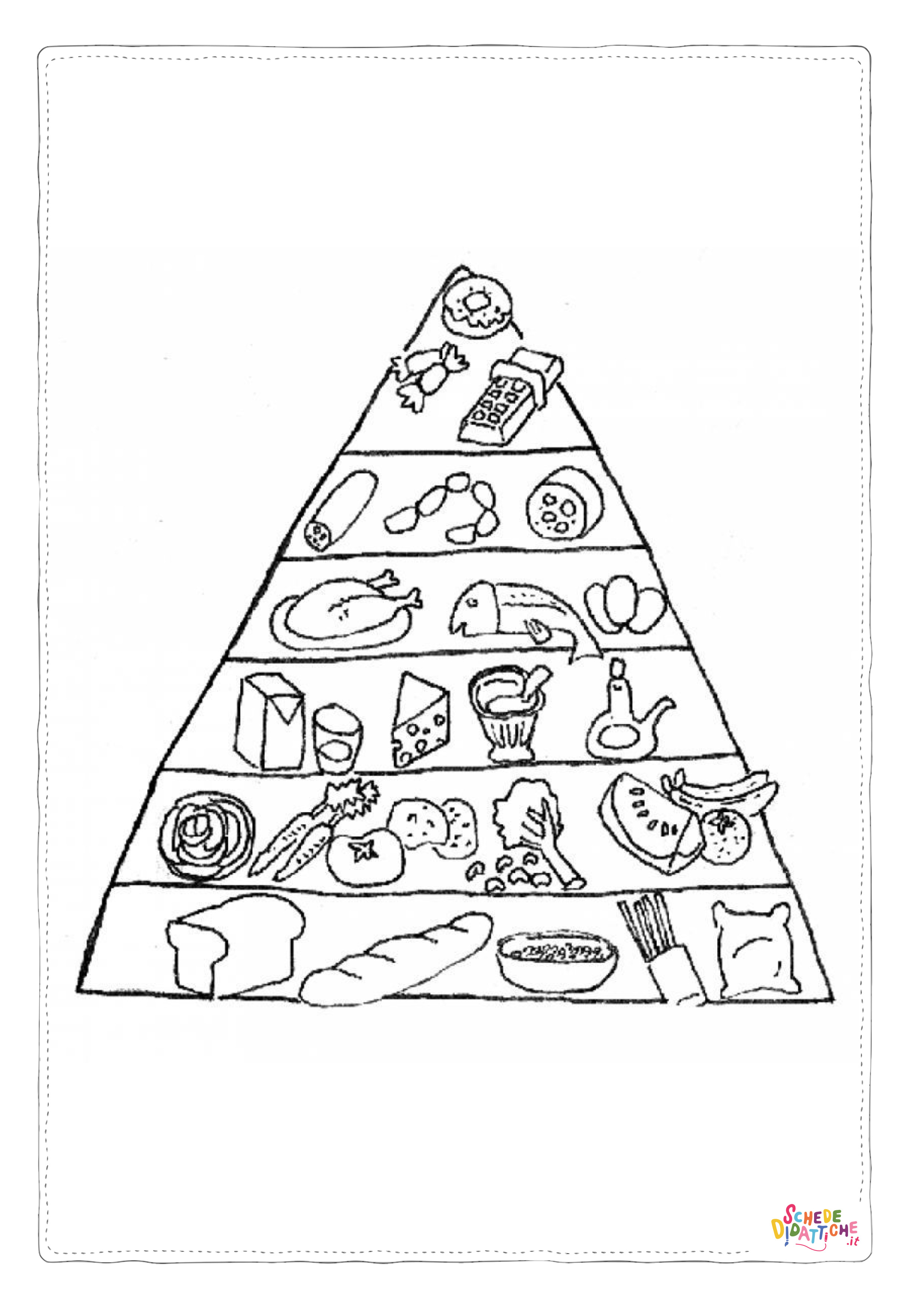 Disegno di cibo vario da stampare e colorare 16