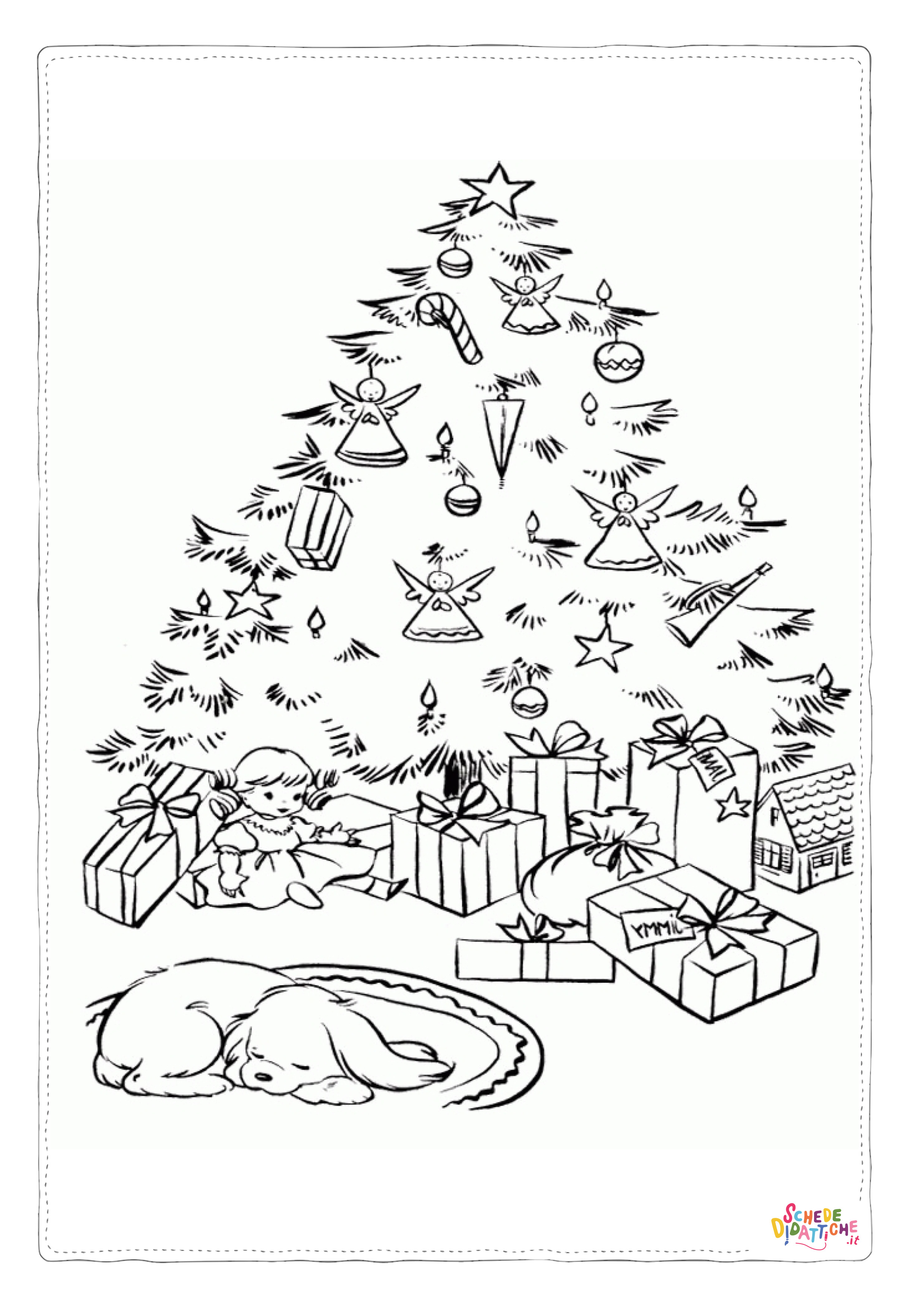 Disegno "Disegno di albero di Natale da stampare e colorare 18" Disegno di albero di Natale da stampare e colorare 18