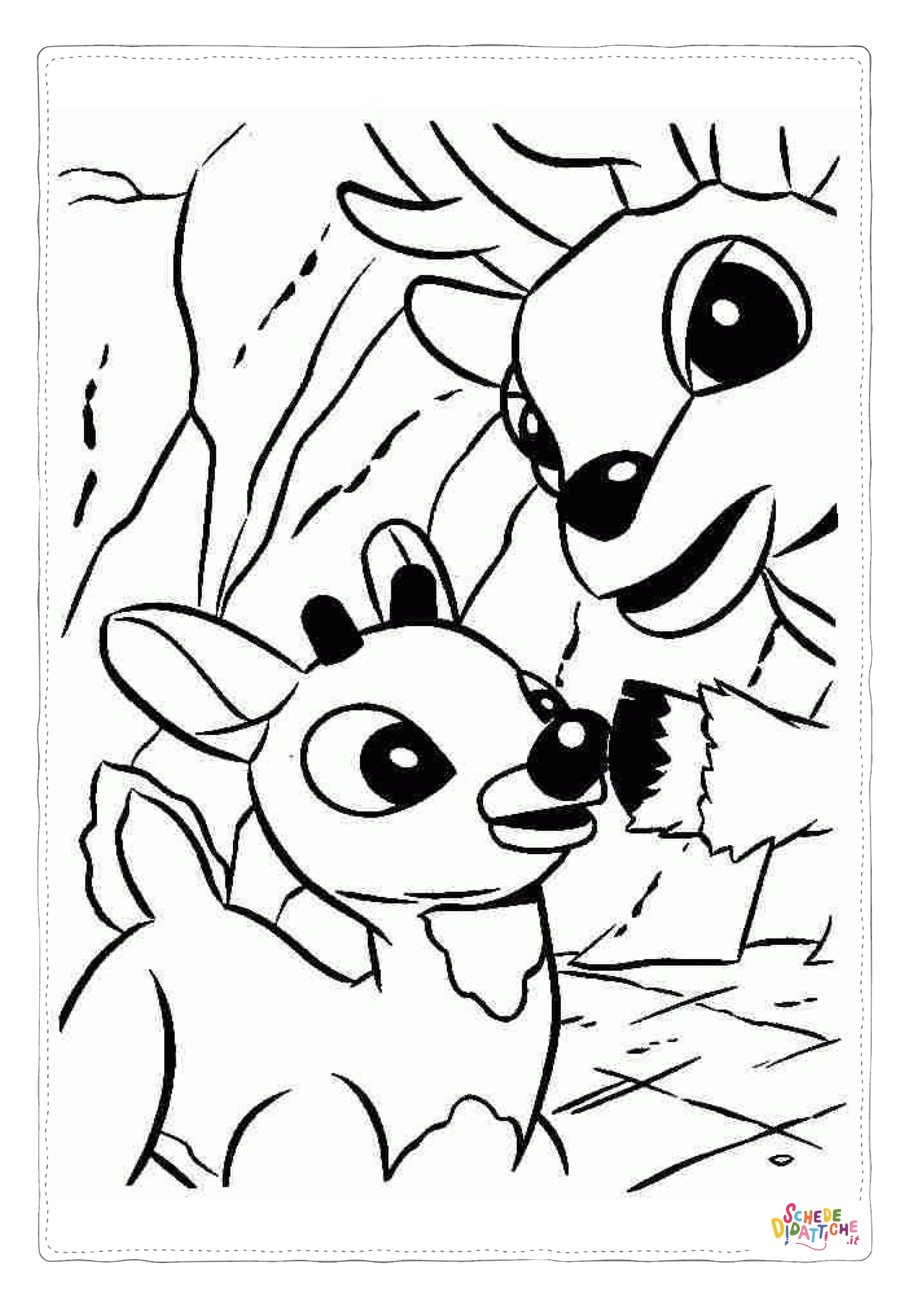 Disegno "Disegno di cervo da stampare e colorare 3" Disegno di cervo da stampare e colorare 3
