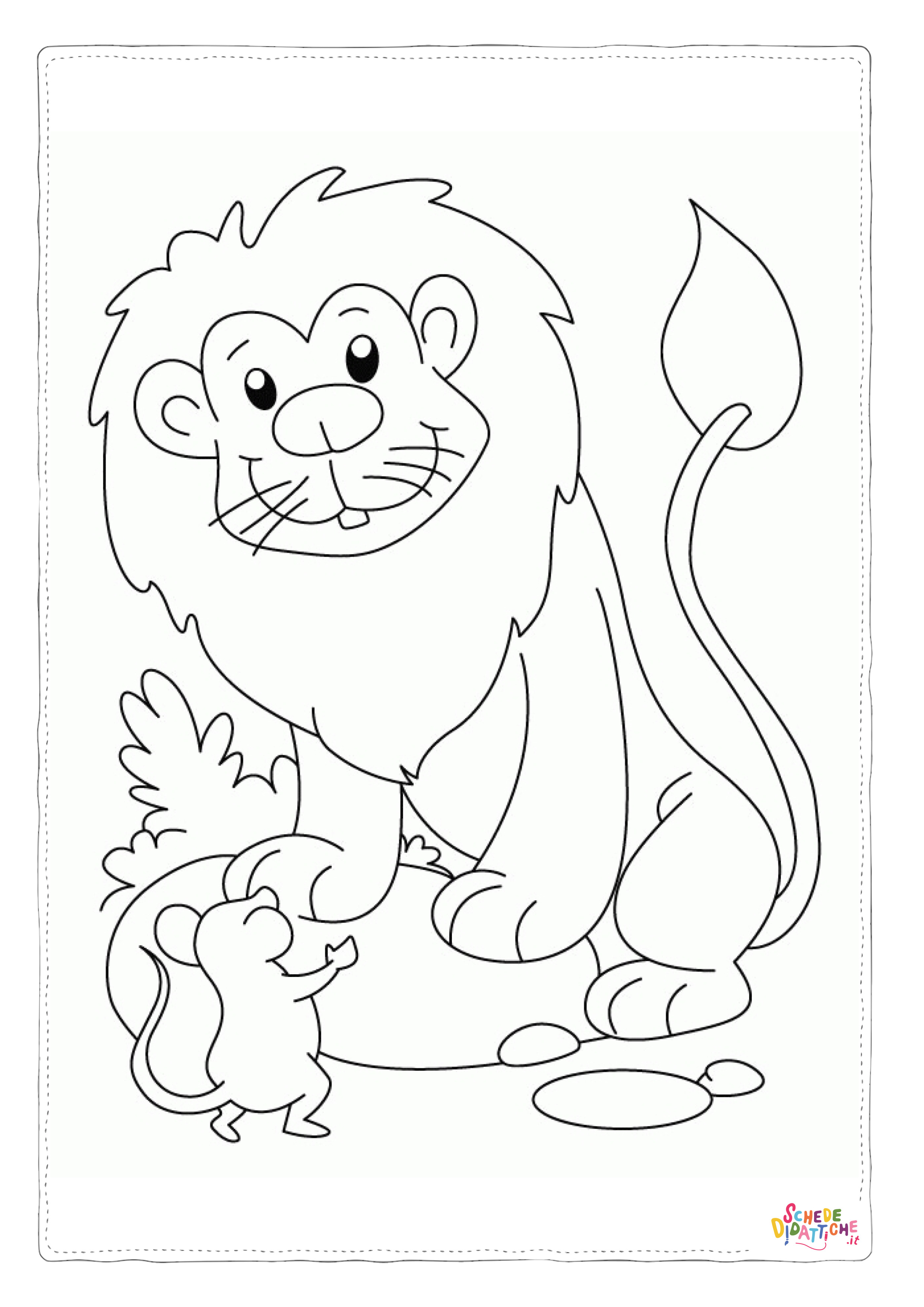 Disegno "Disegno di leone da stampare e colorare 12" Disegno di leone da stampare e colorare 12