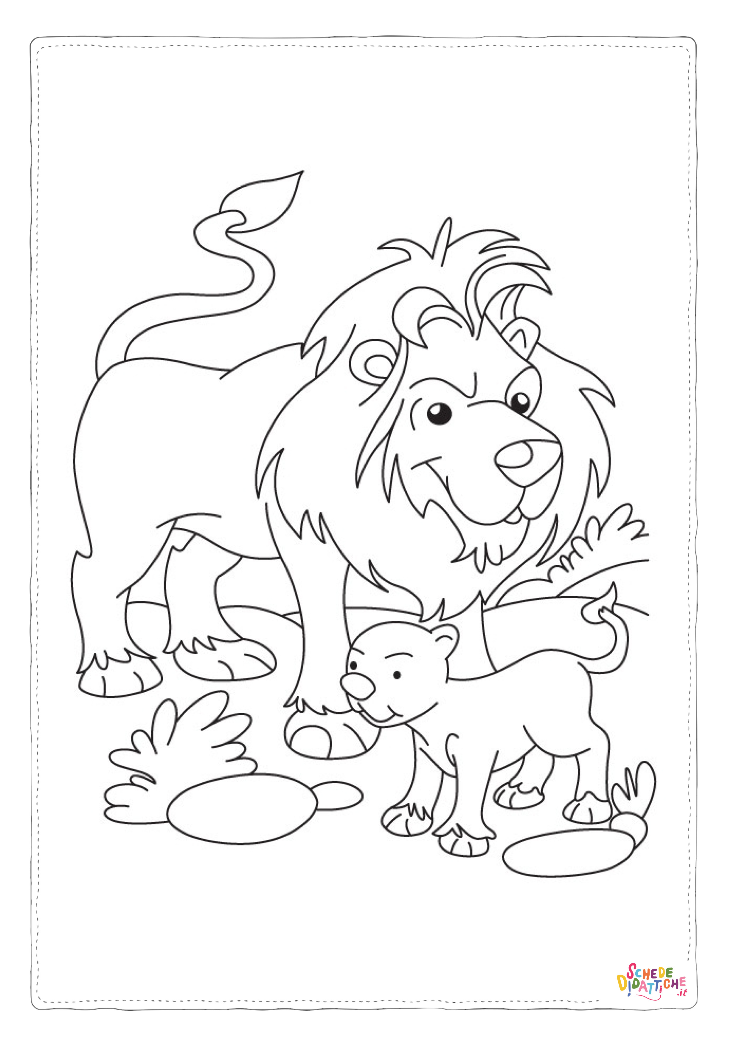 Disegno "Disegno di leone da stampare e colorare 36" Disegno di leone da stampare e colorare 36