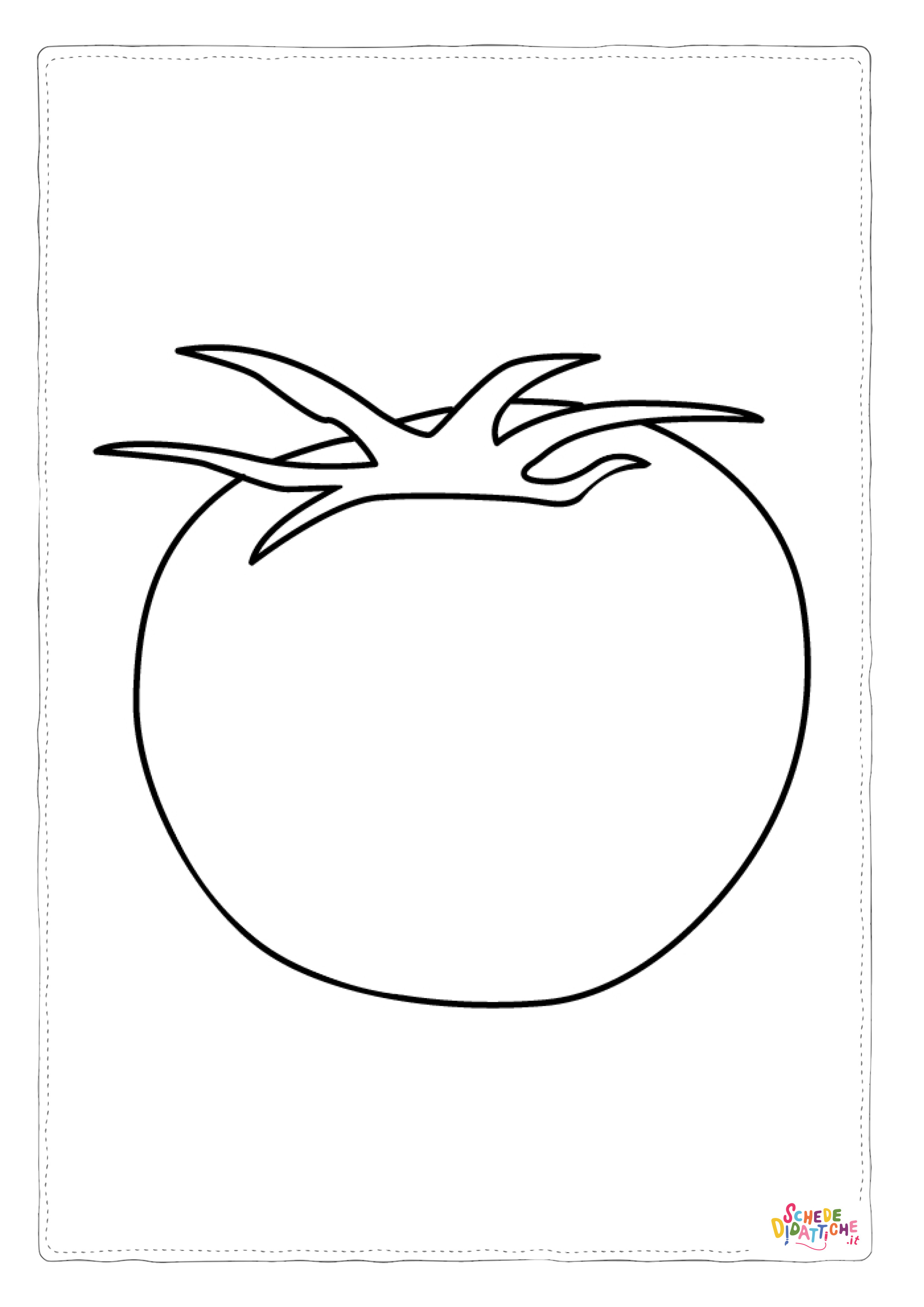 Disegno di pomodoro da stampare e colorare 2