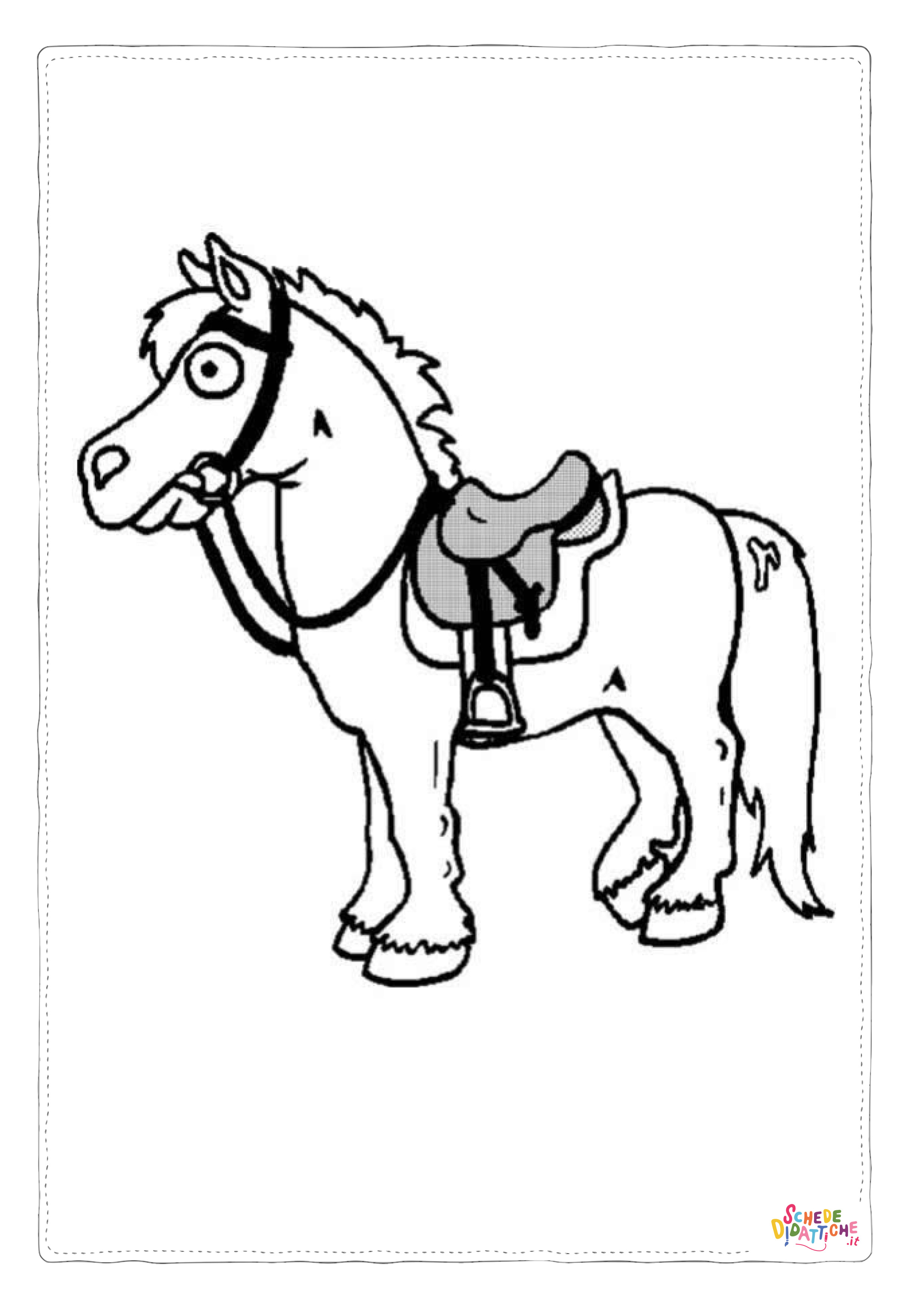 Disegno "Disegno di cavallo da stampare e colorare 94" Disegno di cavallo da stampare e colorare 94