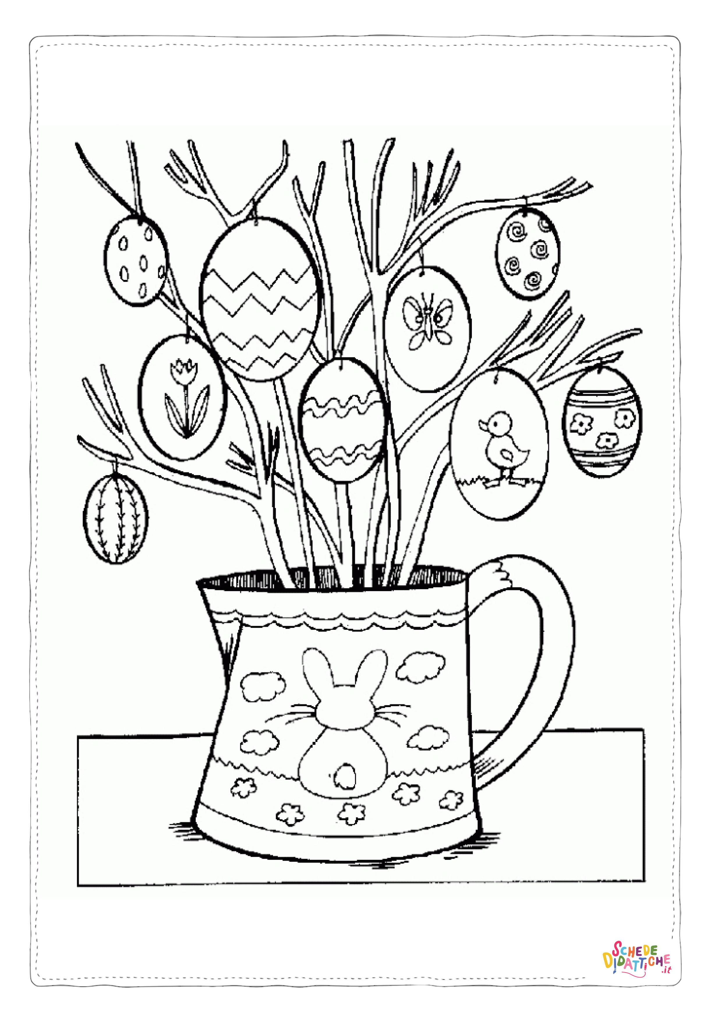 Disegno "Disegno di uovo di Pasqua da stampare e colorare 69" Disegno di uovo di Pasqua da stampare e colorare 69