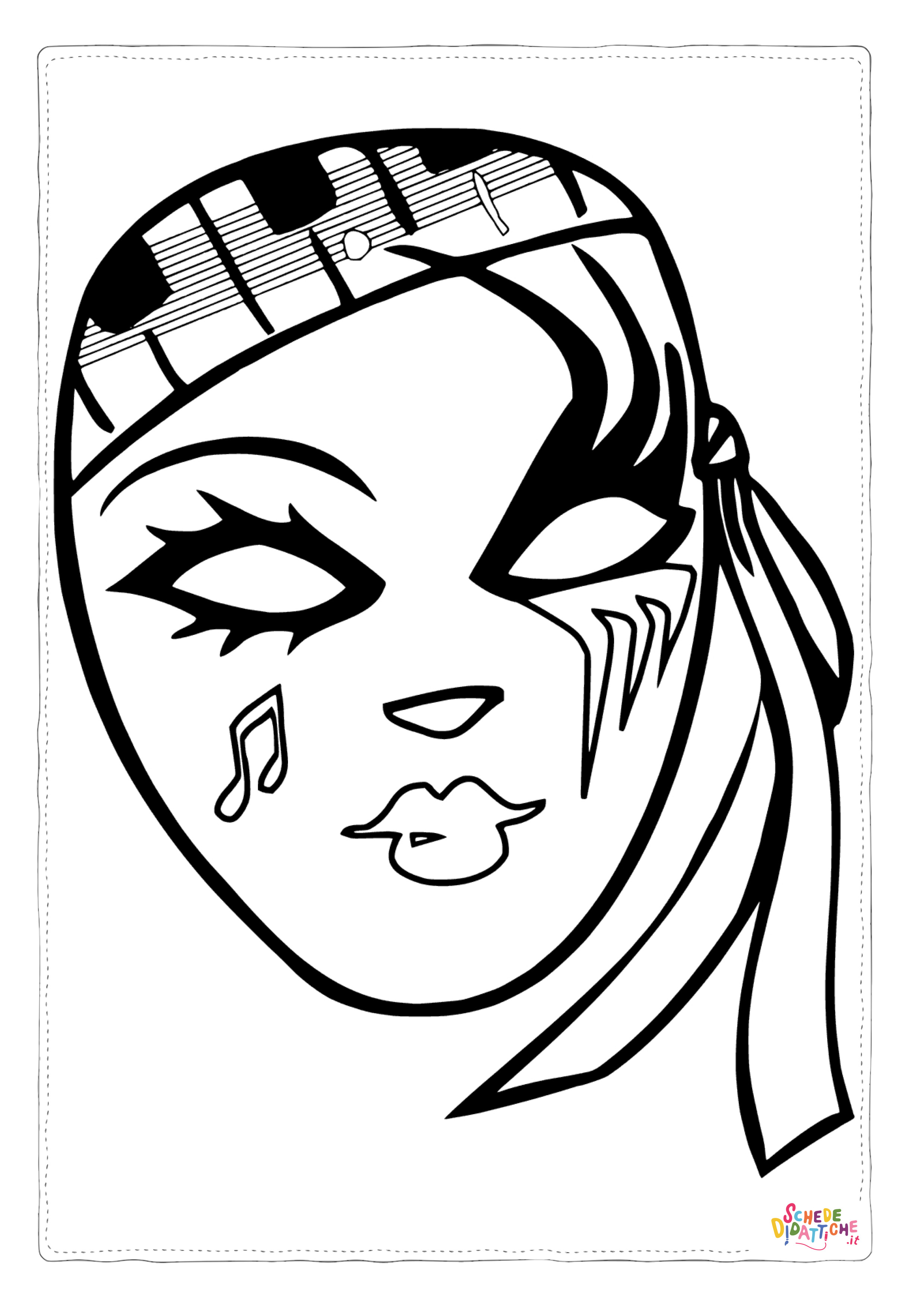Disegno di maschera da stampare e colorare 87