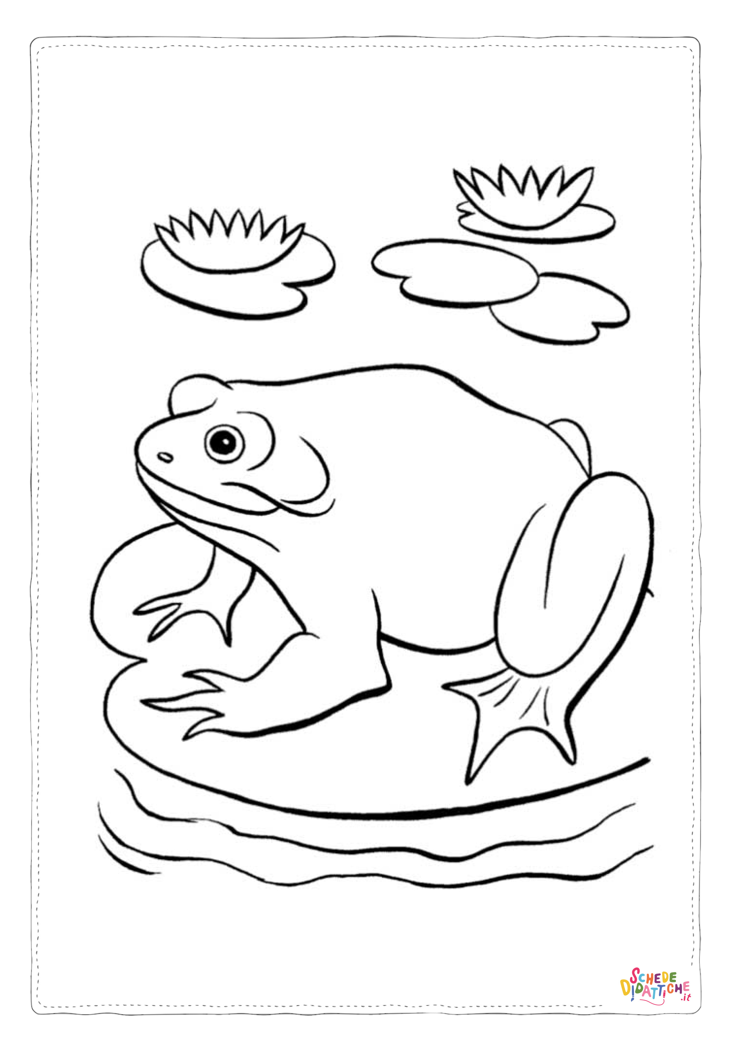 Disegno "Disegno di rana da stampare e colorare 21" Disegno di rana da stampare e colorare 21