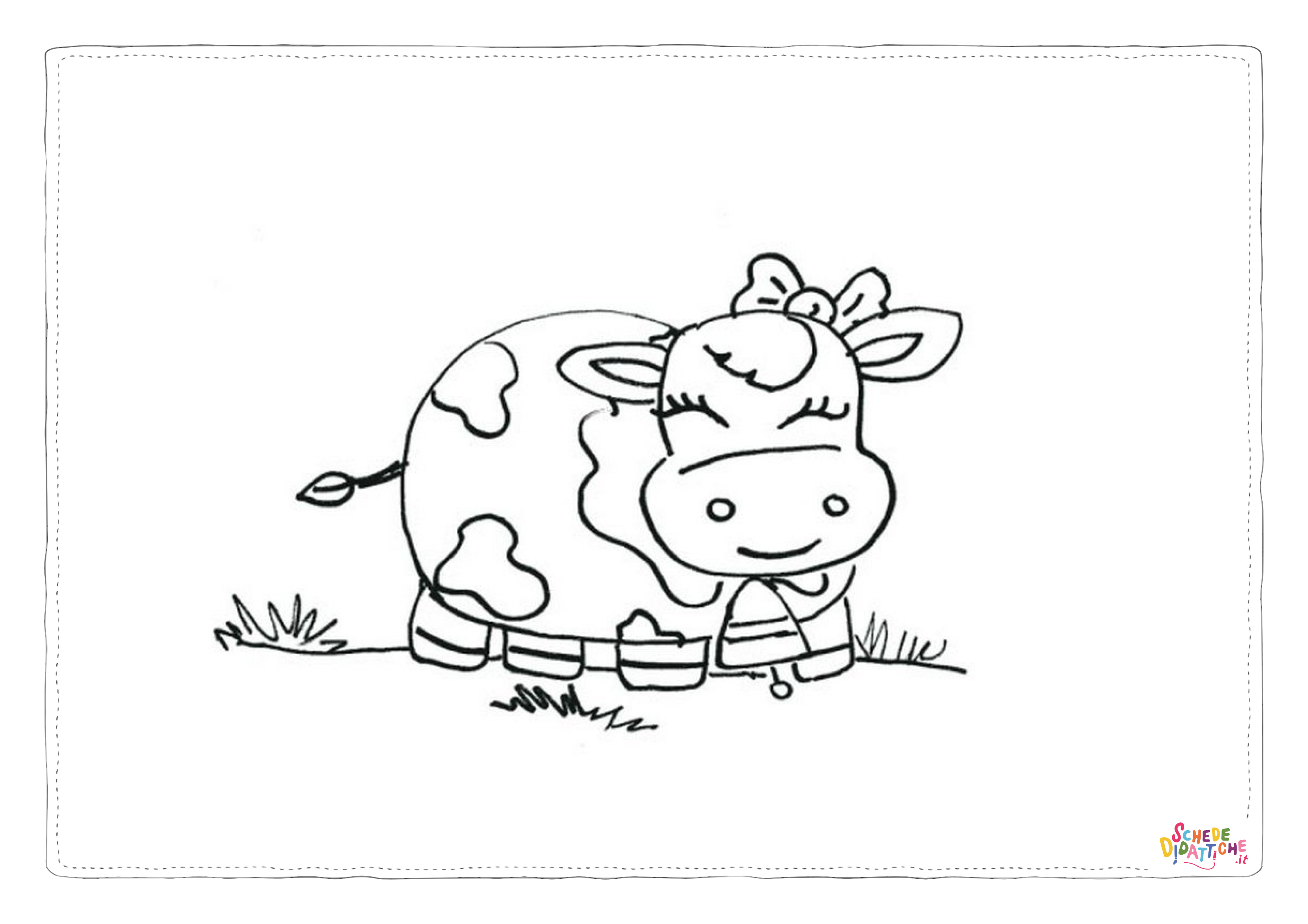 Disegno "Disegno di mucca da stampare e colorare 96" Disegno di mucca da stampare e colorare 96