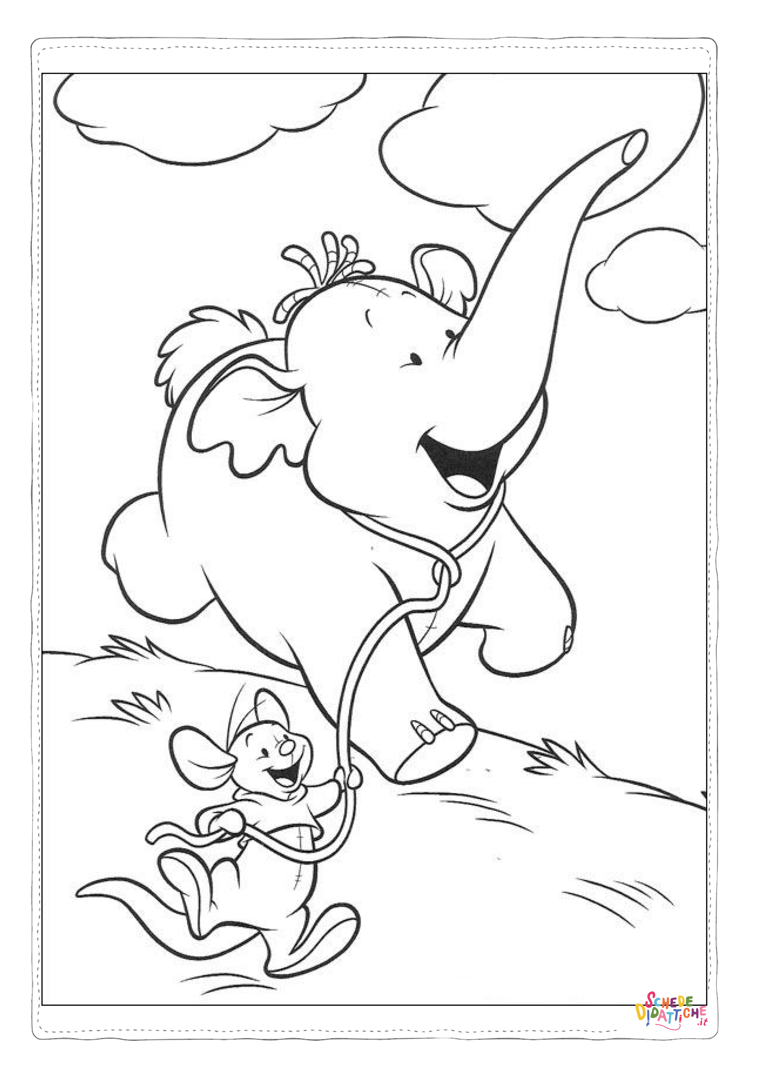 Disegno "Disegno di Dumbo da stampare e colorare 44" Disegno di Dumbo da stampare e colorare 44