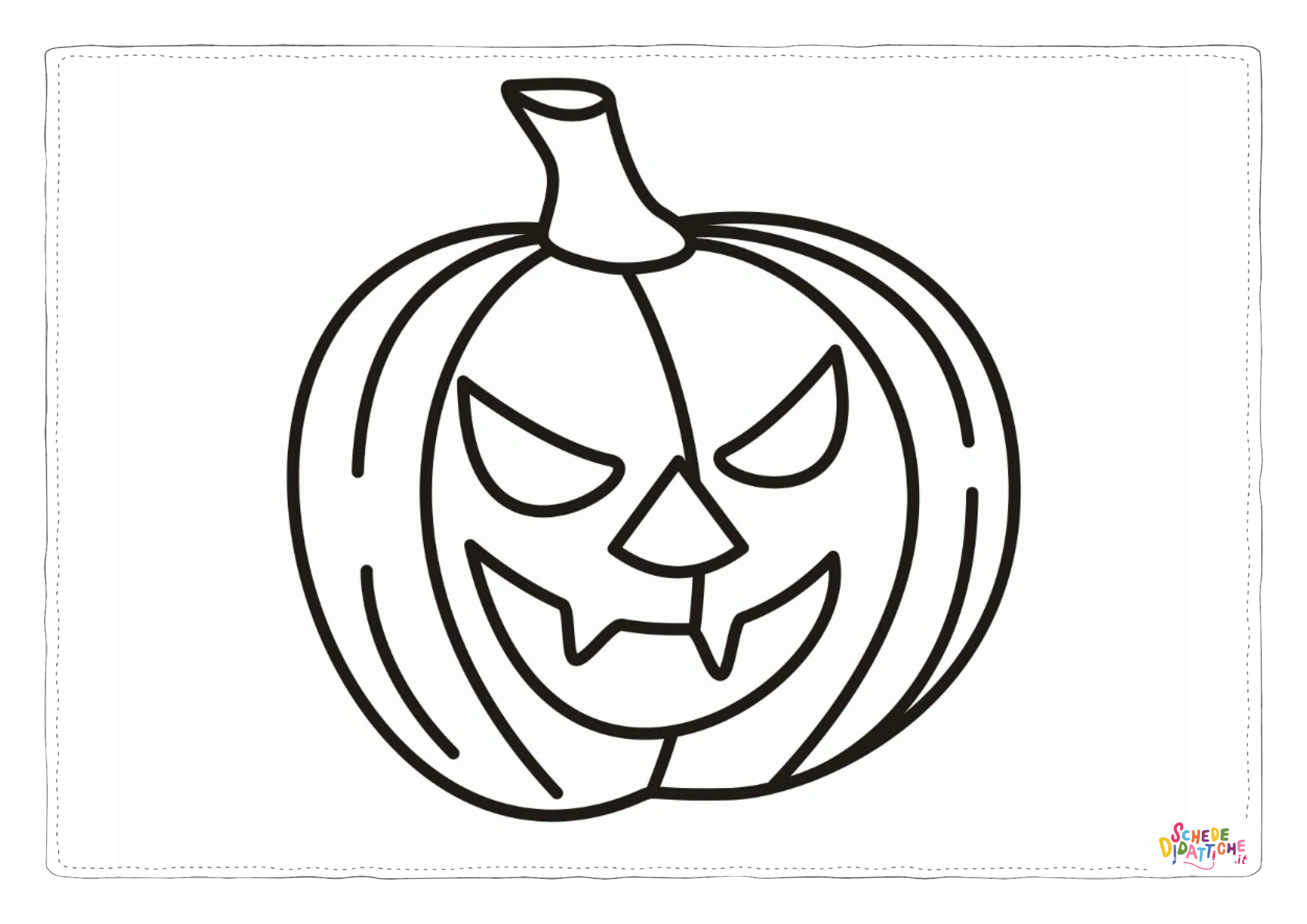 Disegno "Disegno di zucca di Halloween da stampare e colorare 23" Disegno di zucca di Halloween da stampare e colorare 23
