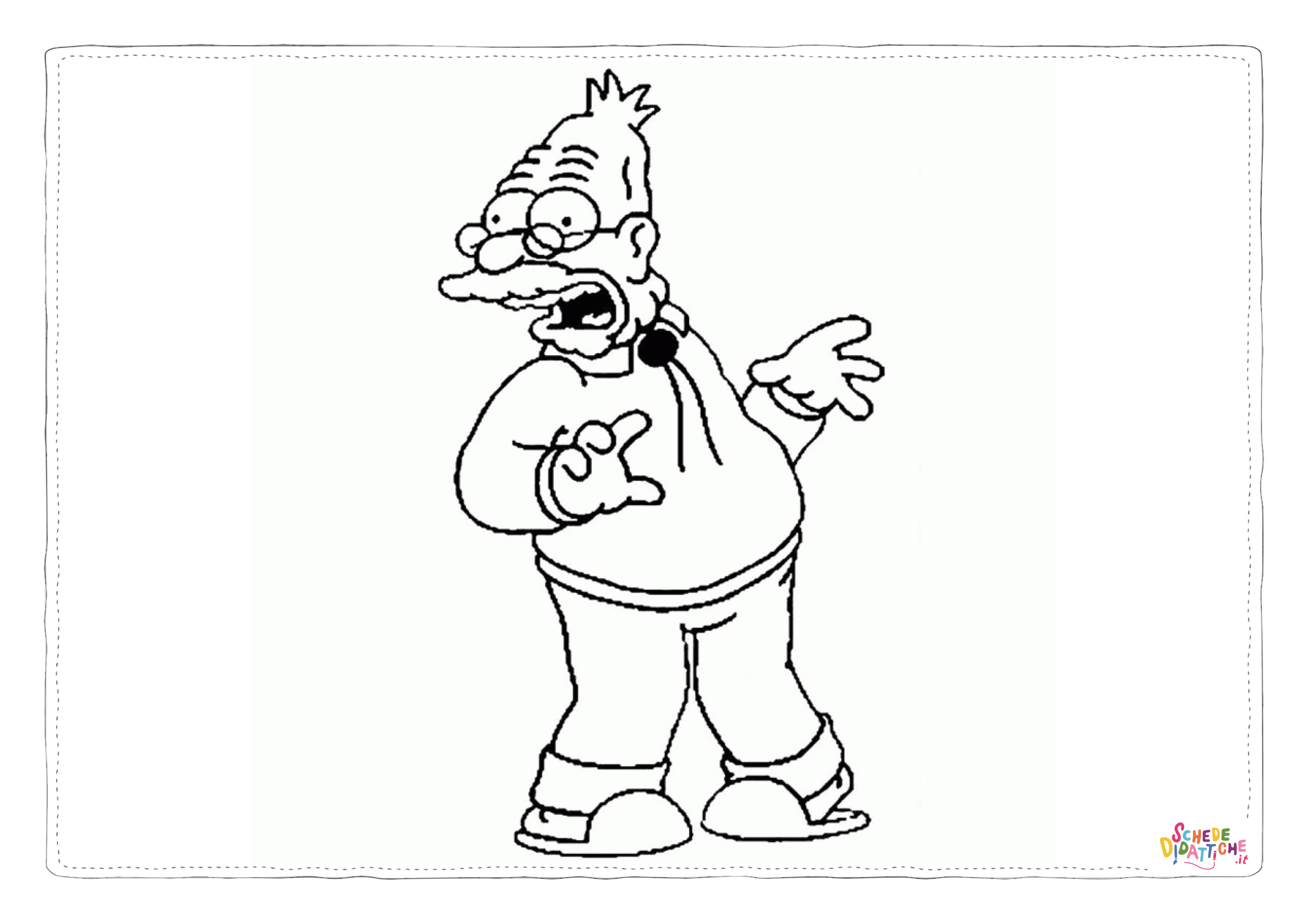 Disegno "Disegno di I Simpson da stampare e colorare 8" Disegno di I Simpson da stampare e colorare 8
