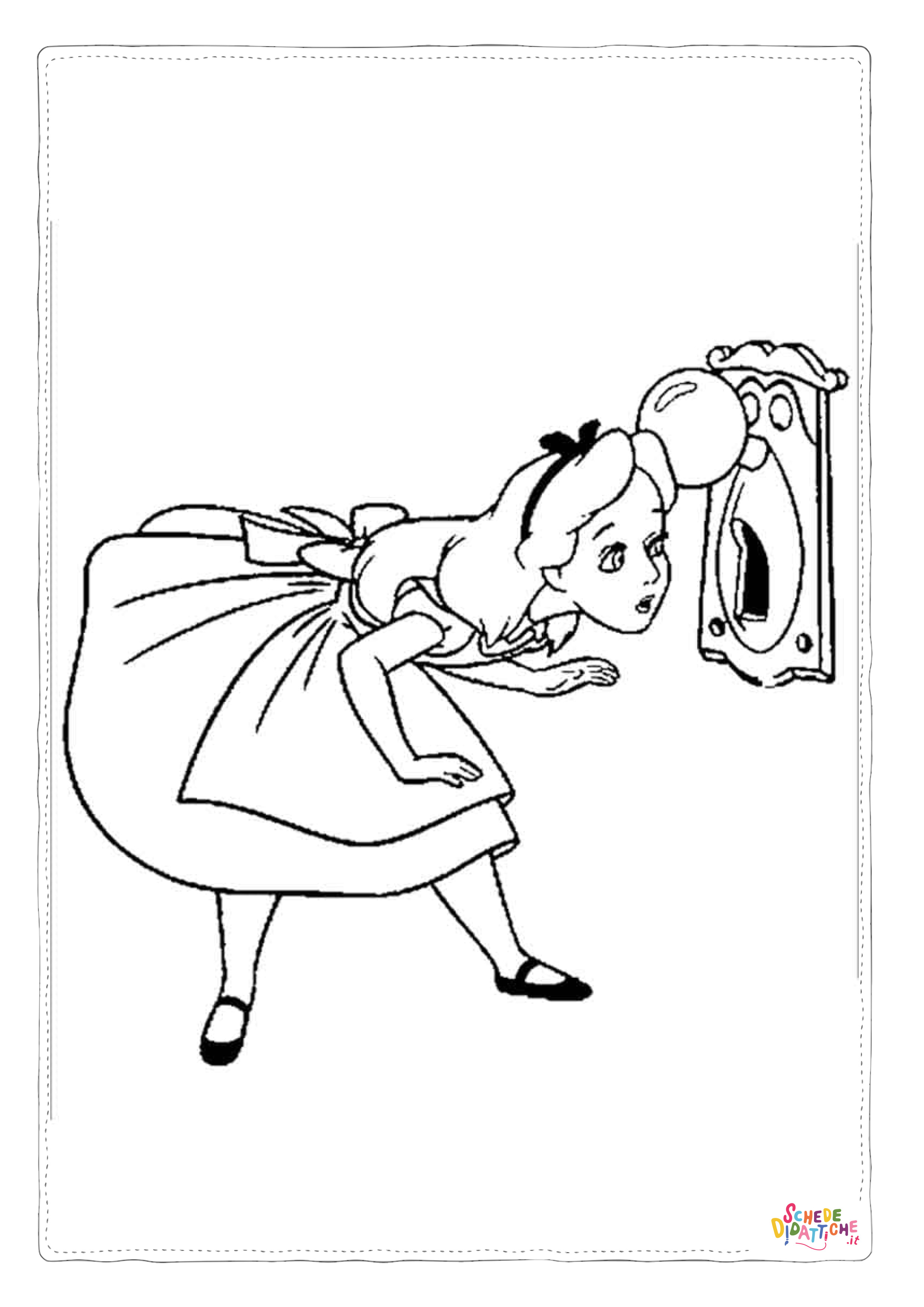 Disegno di Alice nel paese delle meraviglie da stampare e colorare 44