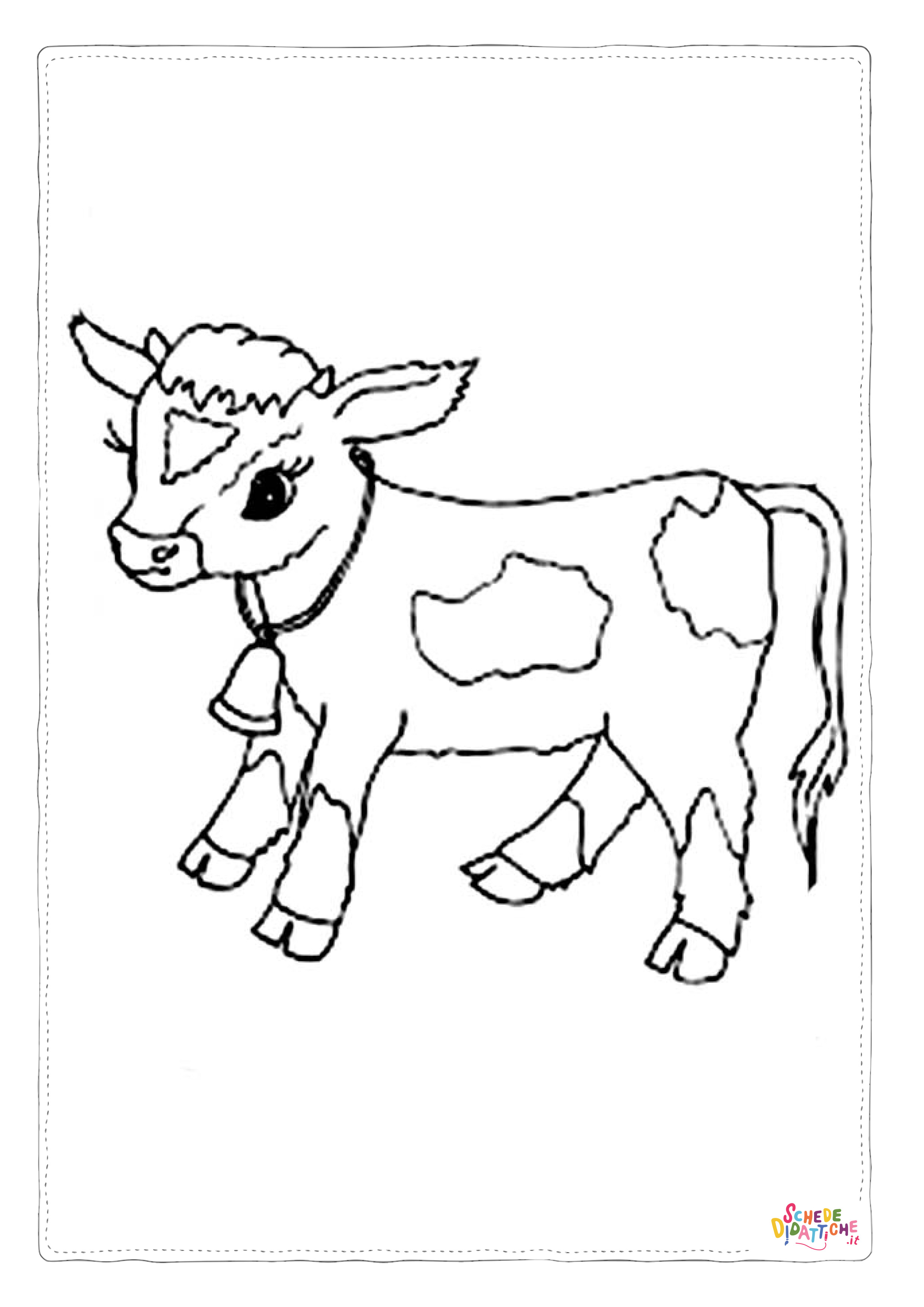 Disegno "Disegno di mucca da stampare e colorare 71" Disegno di mucca da stampare e colorare 71
