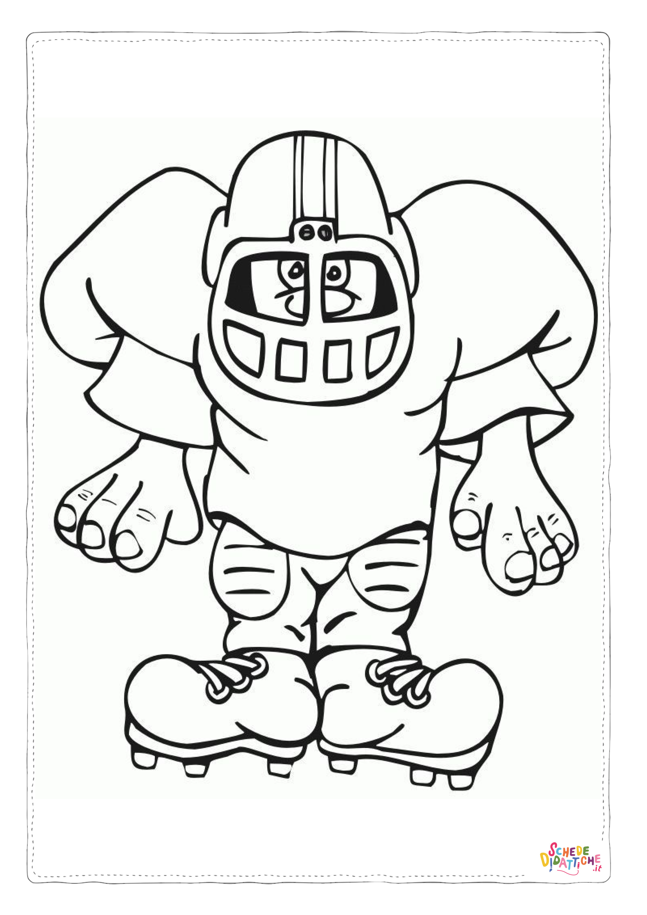 Disegno "Disegno di football americano da stampare e colorare 61" Disegno di football americano da stampare e colorare 61