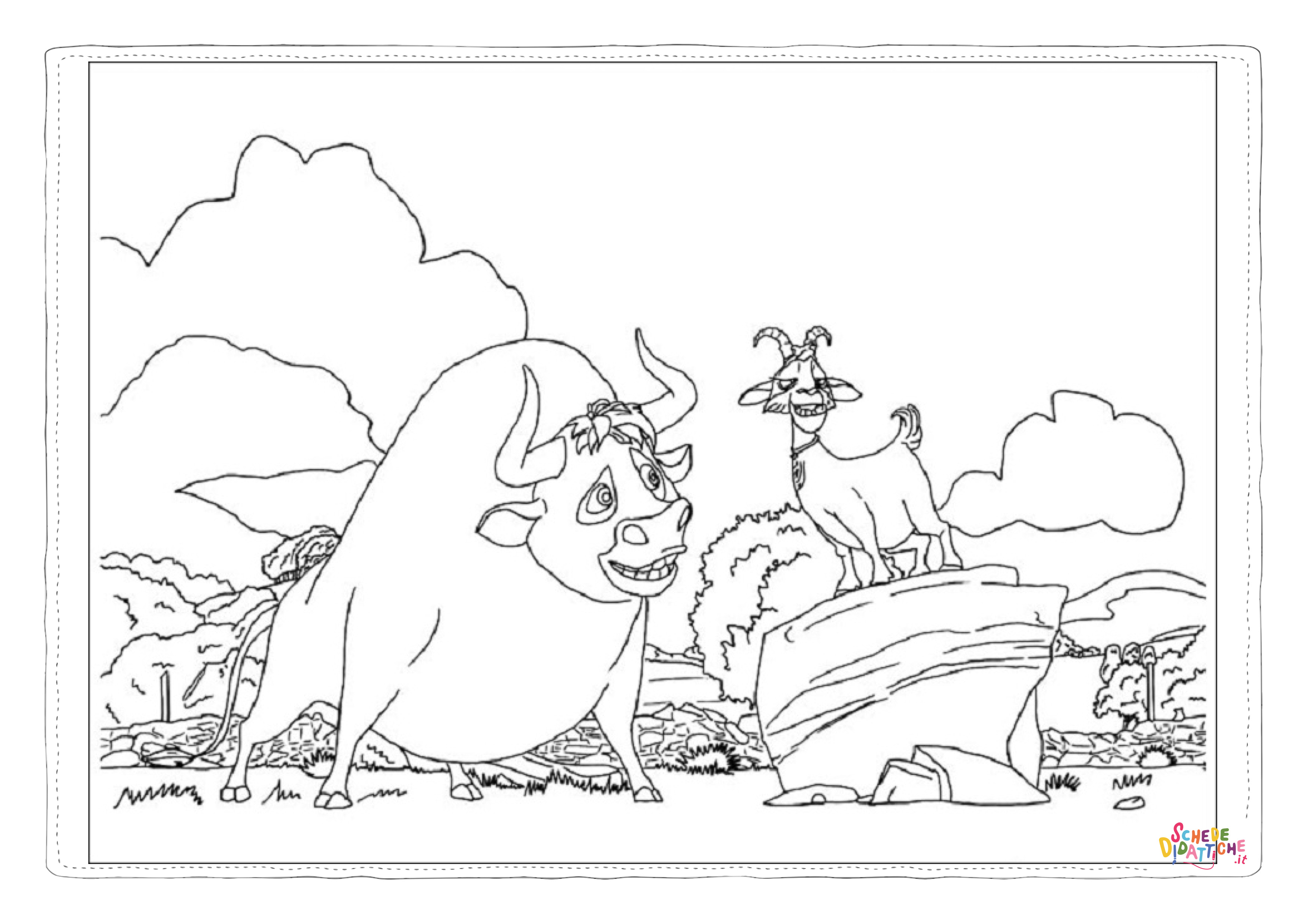 Disegno "Disegno di toro da stampare e colorare 21" Disegno di toro da stampare e colorare 21