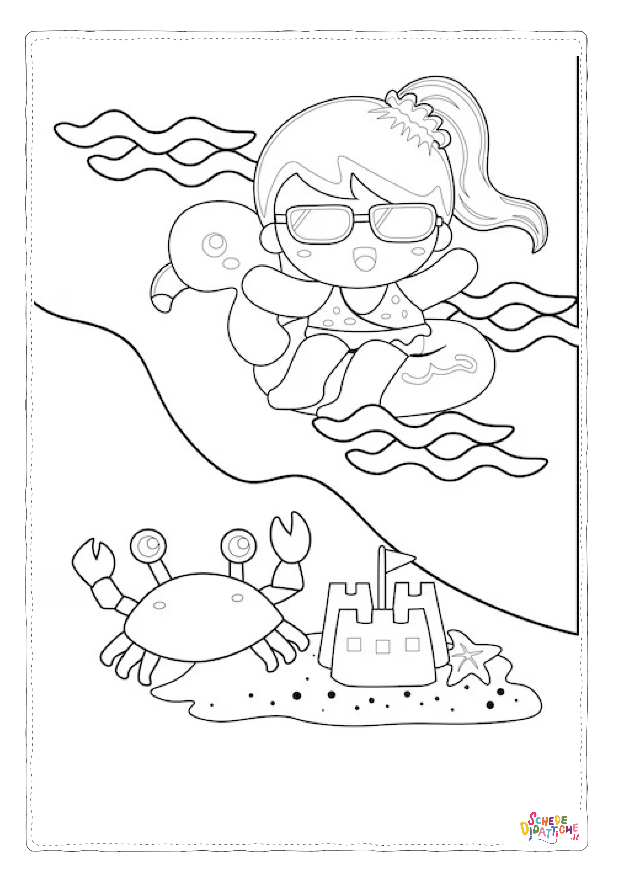 Disegno "Bambini in spiaggia 6" Bambini in spiaggia 6