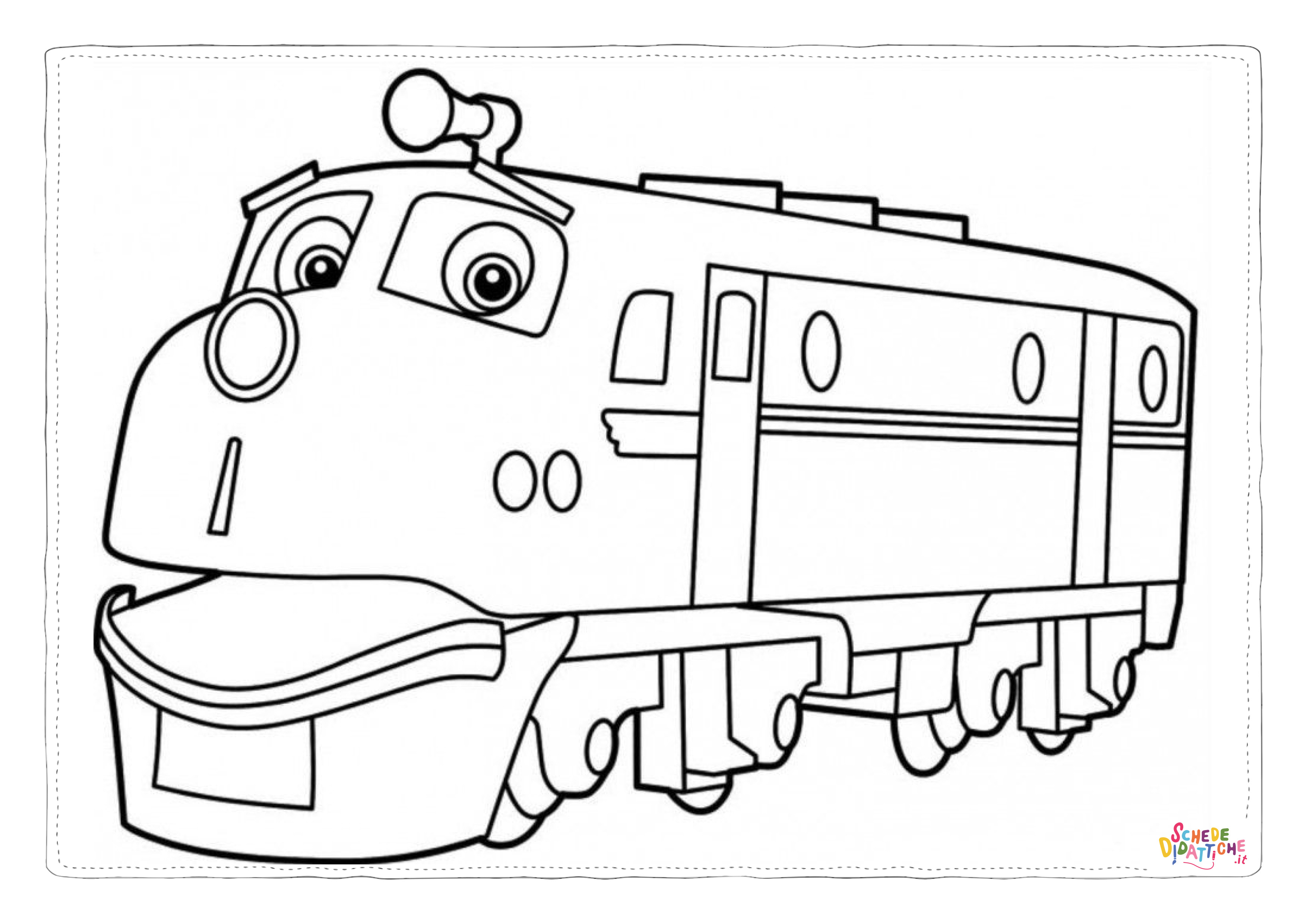 Disegno di treno da stampare e colorare 60