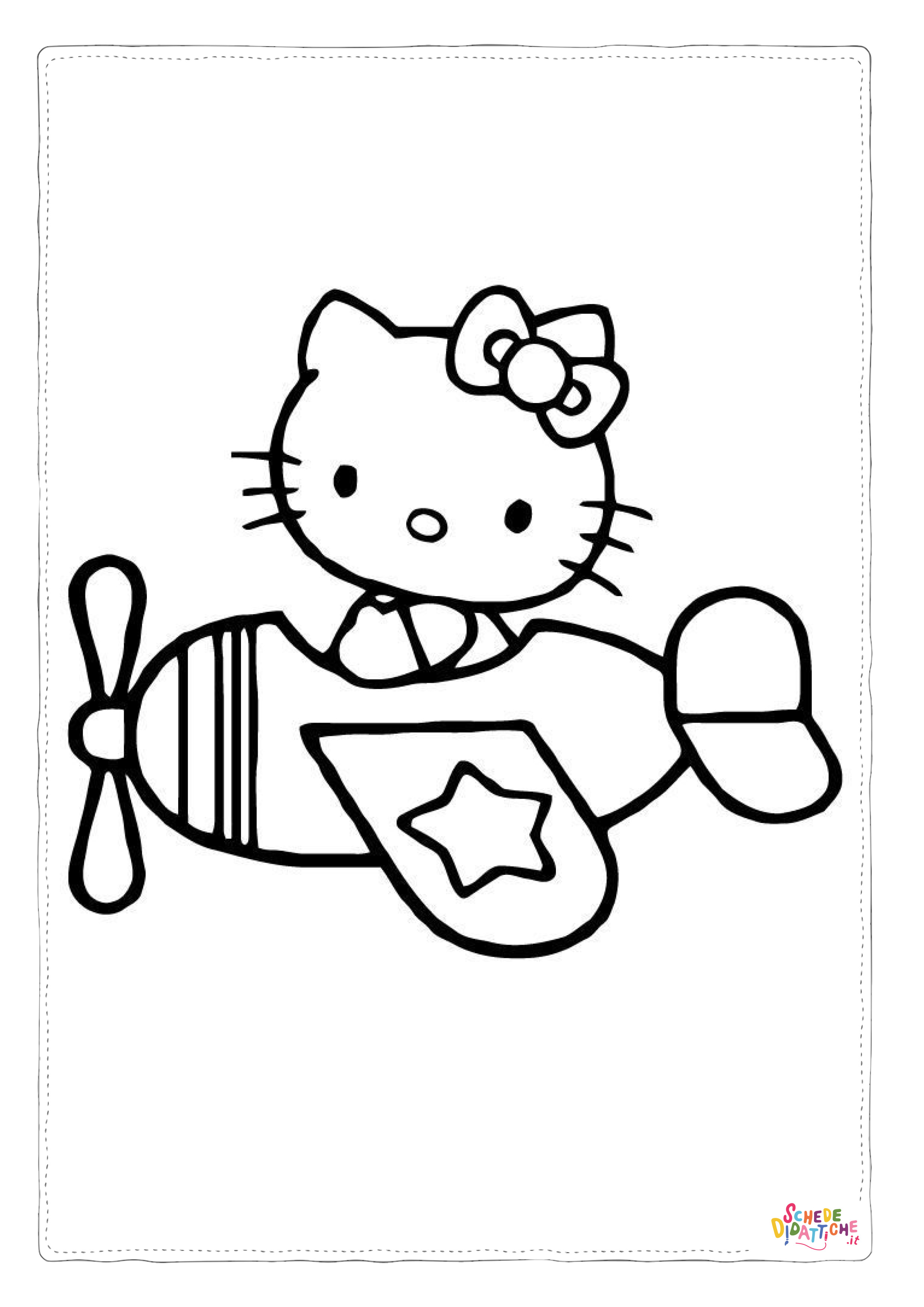 Disegno "Disegno di Hello Kitty da stampare e colorare 241" Disegno di Hello Kitty da stampare e colorare 241