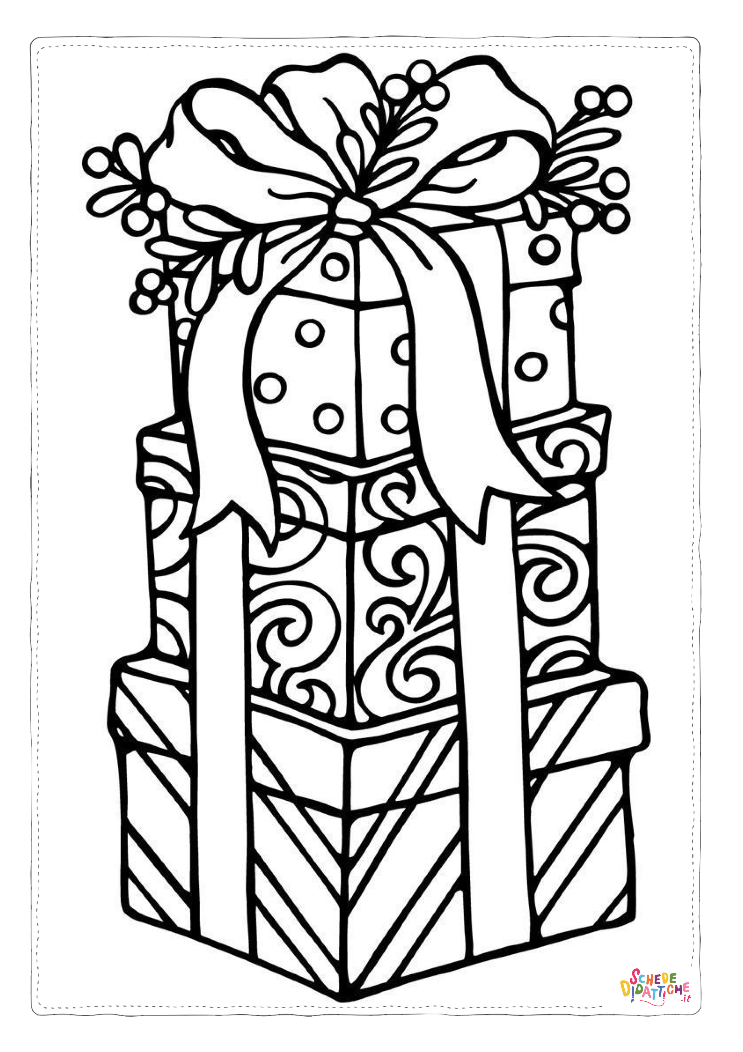 Disegno "Disegno di regalo da stampare e colorare 18" Disegno di regalo da stampare e colorare 18