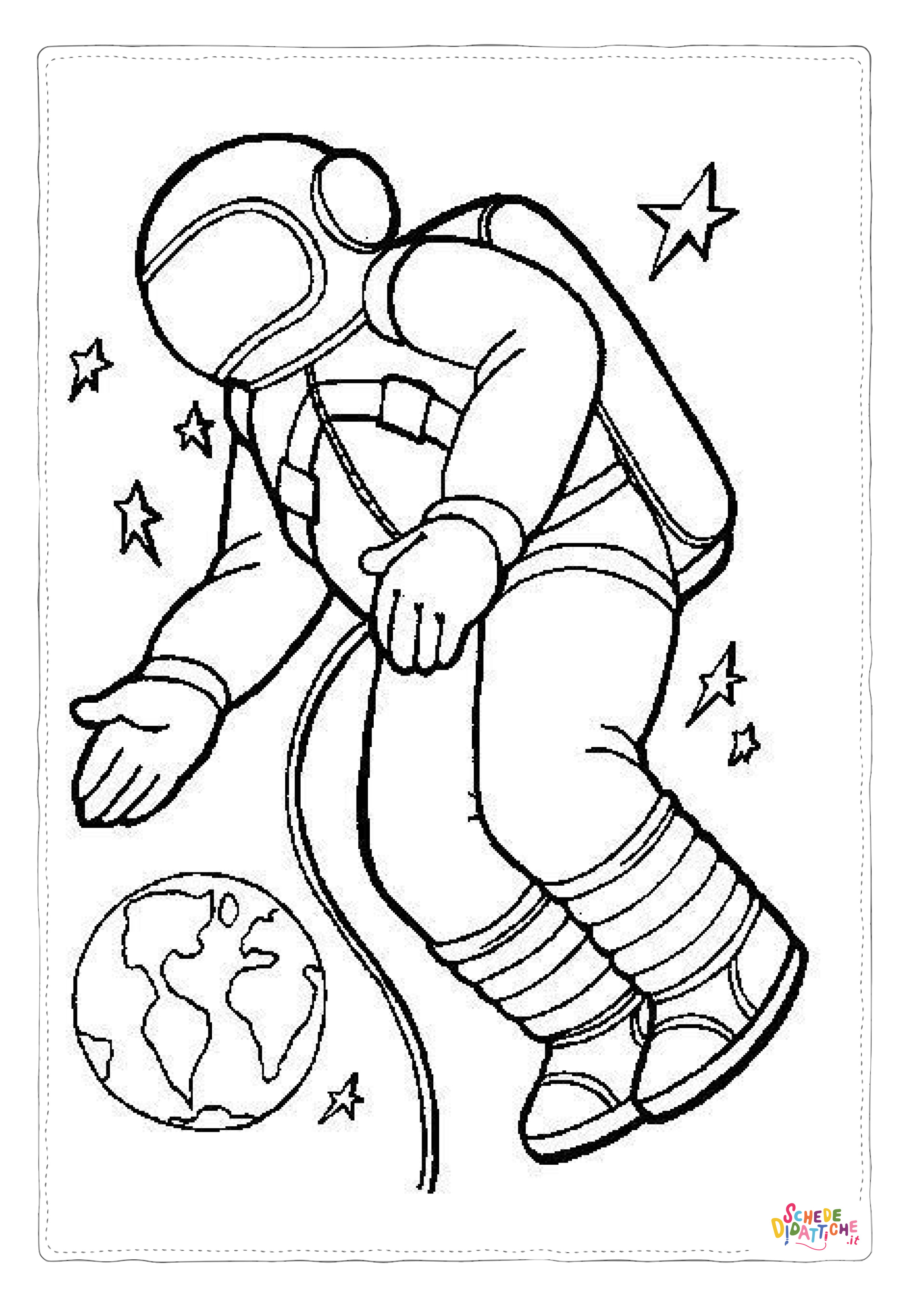 Disegno "Disegno di astronauta da stampare e colorare 39" Disegno di astronauta da stampare e colorare 39