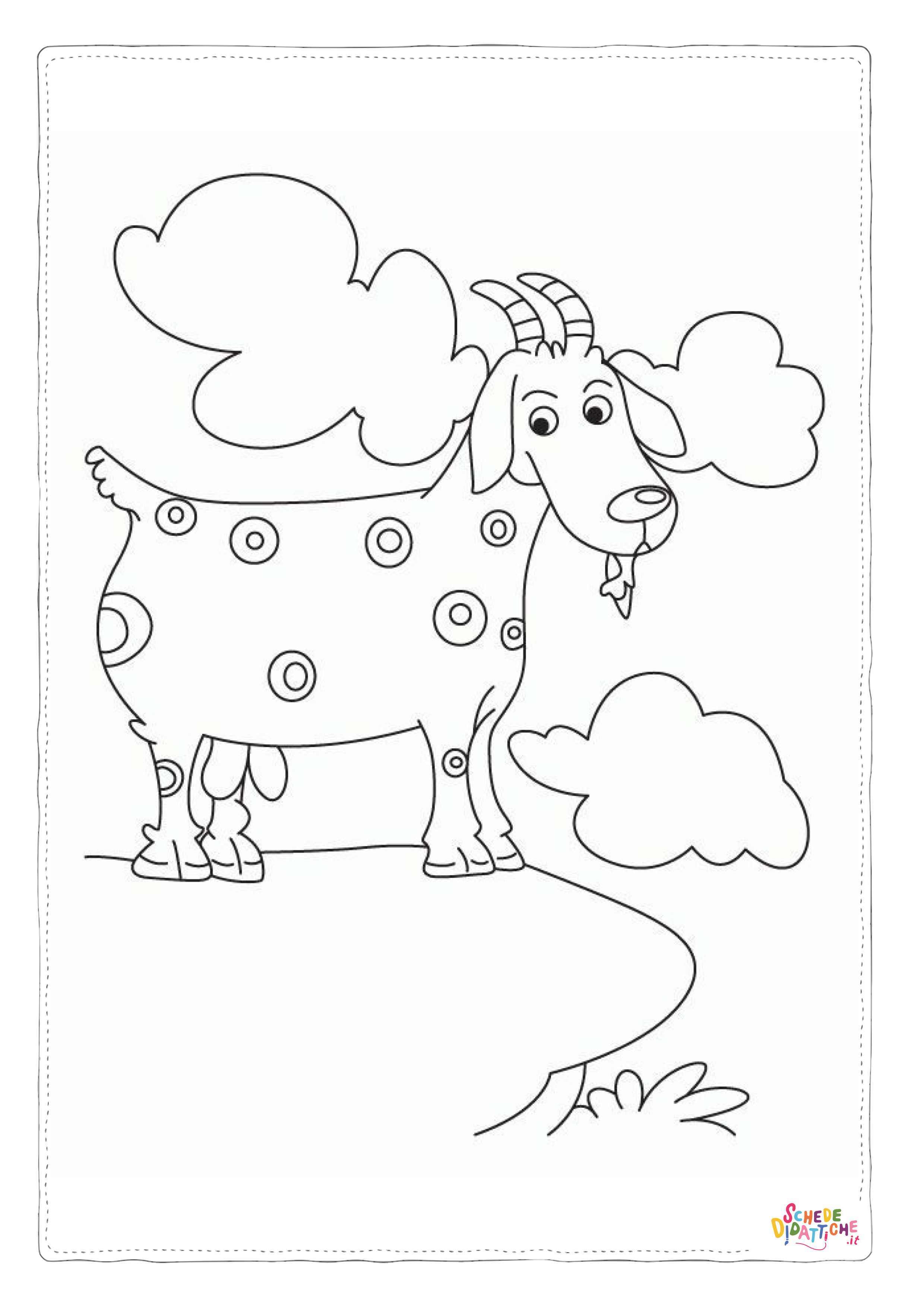 Disegno "Disegno di capra da stampare e colorare 36" Disegno di capra da stampare e colorare 36