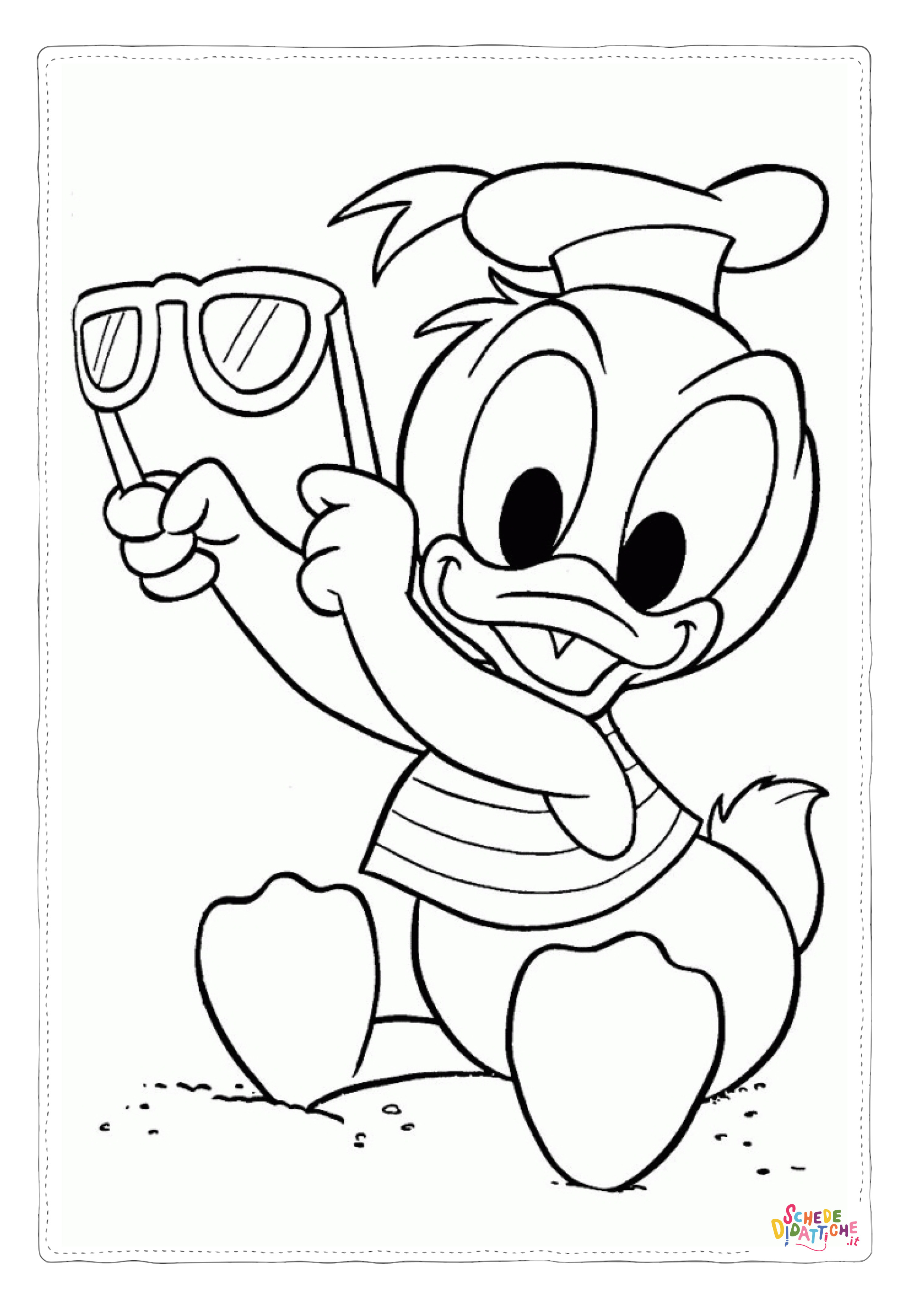 Disegno "Disegno di Paperino da stampare e colorare 23" Disegno di Paperino da stampare e colorare 23