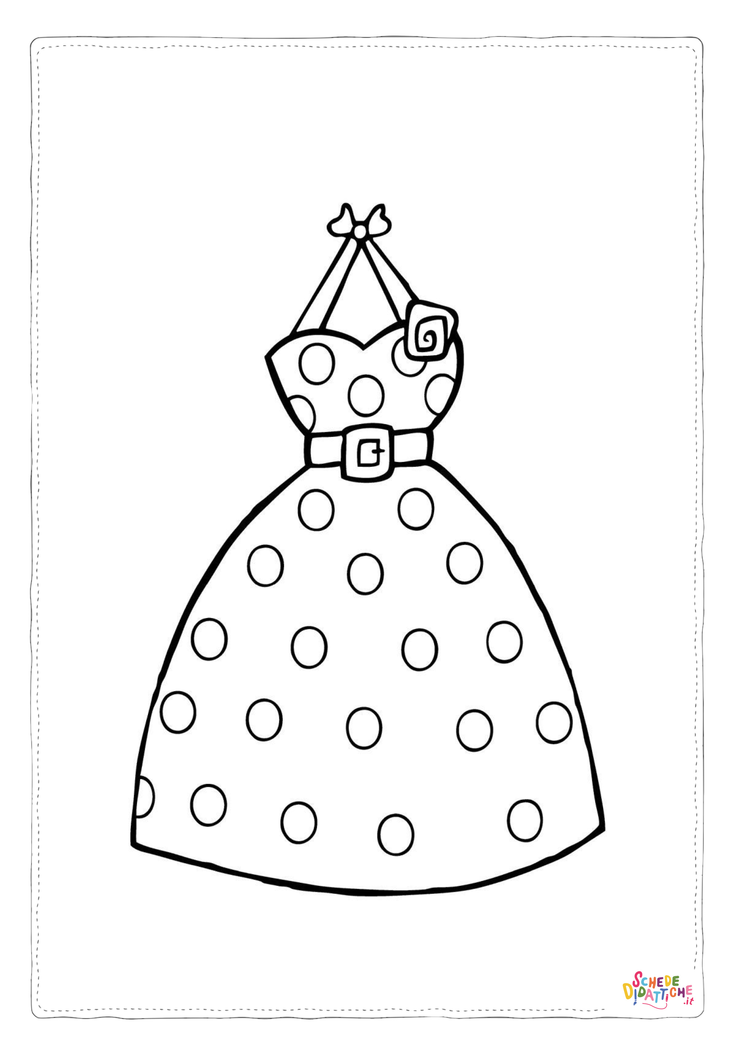 Disegno di vestito da donna da stampare e colorare 13