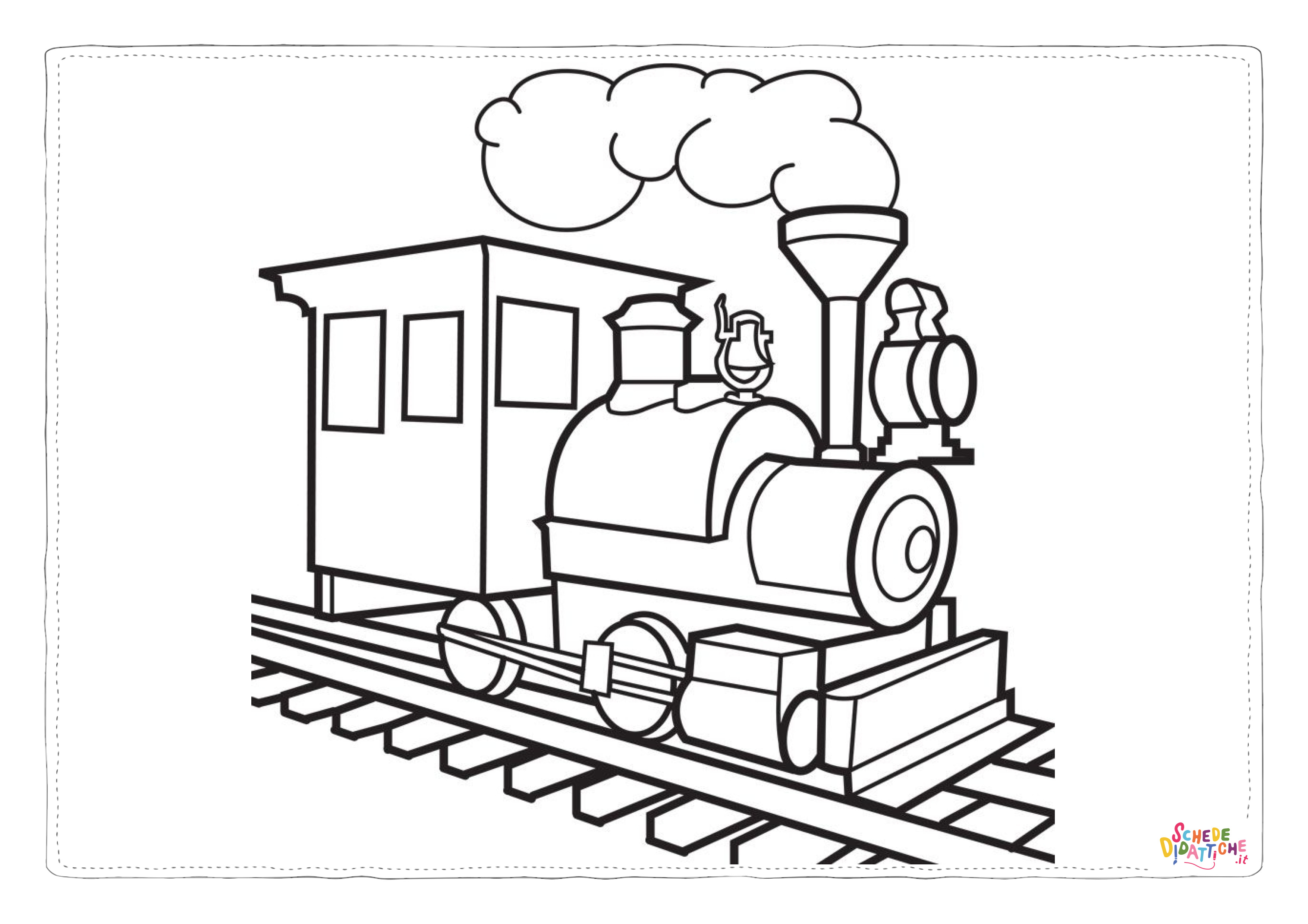 Disegno "Disegno di treno da stampare e colorare 107" Disegno di treno da stampare e colorare 107