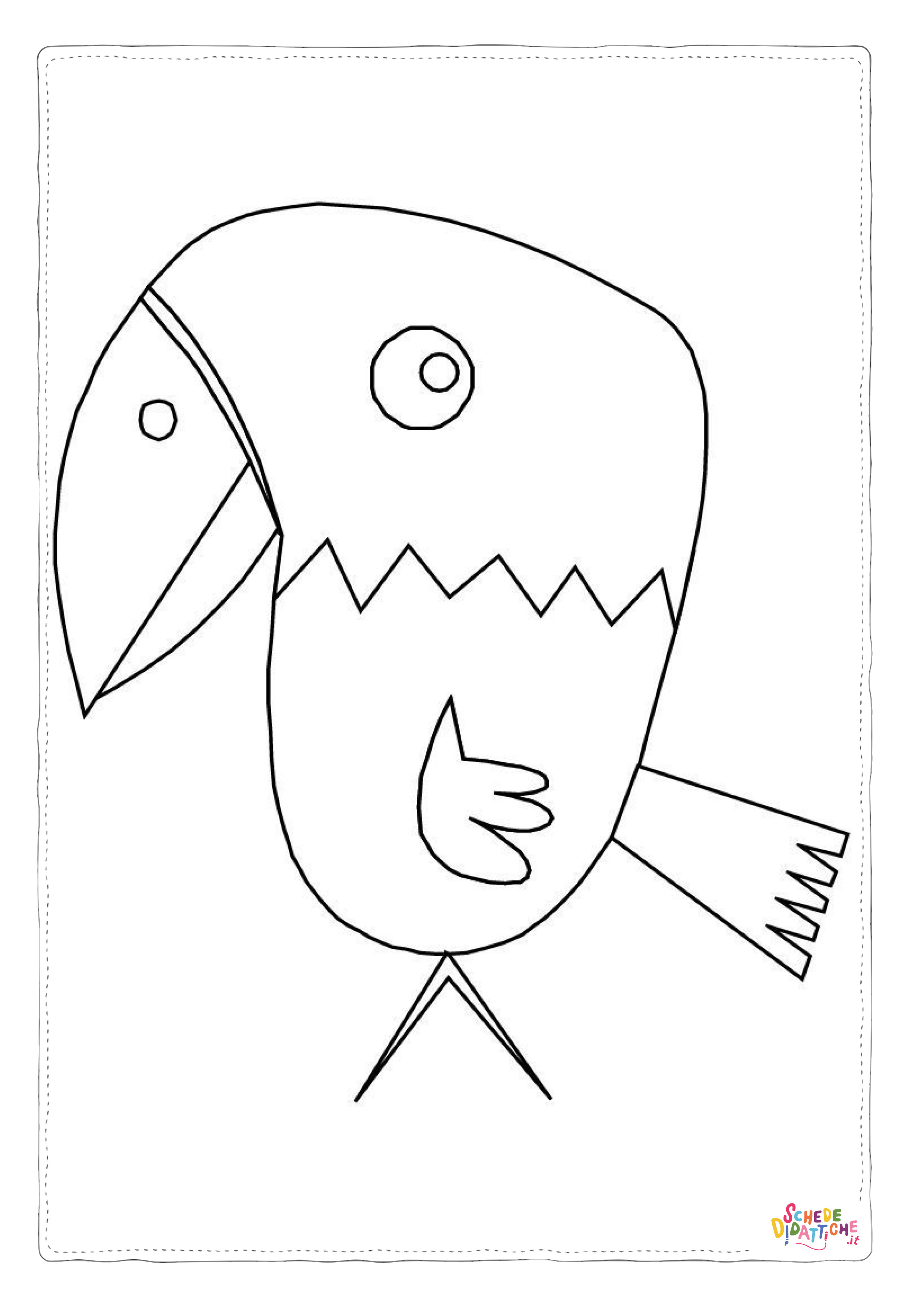 Disegno "Disegno di uccello da stampare e colorare 62" Disegno di uccello da stampare e colorare 62
