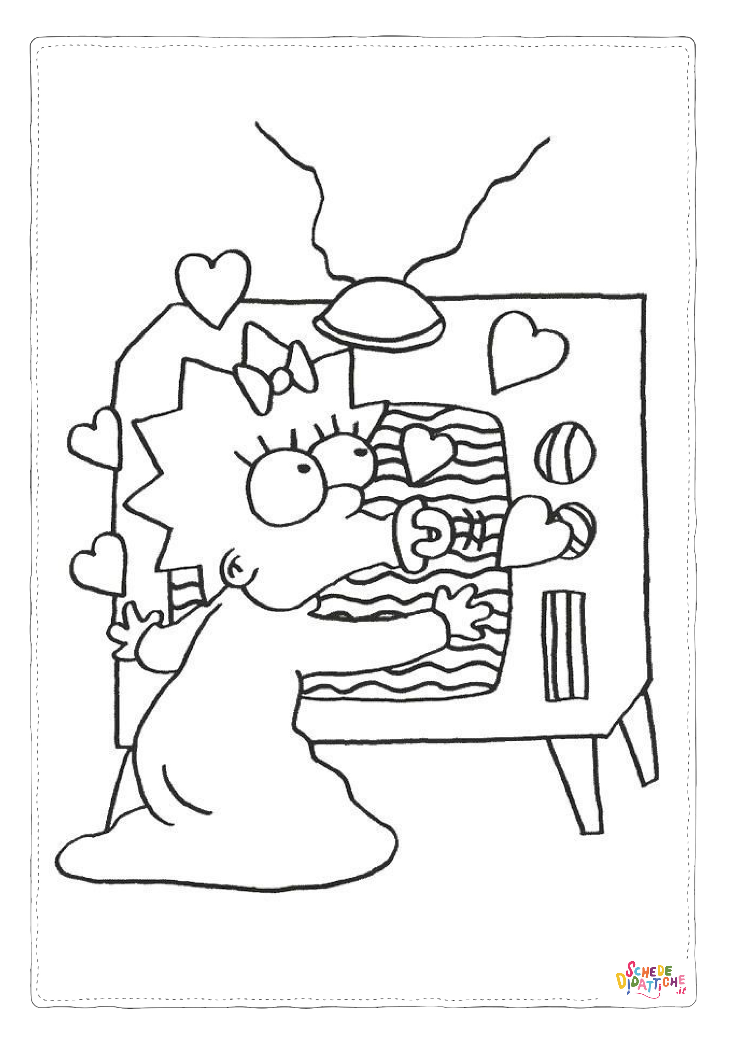 Disegno "Disegno di I Simpson da stampare e colorare 88" Disegno di I Simpson da stampare e colorare 88