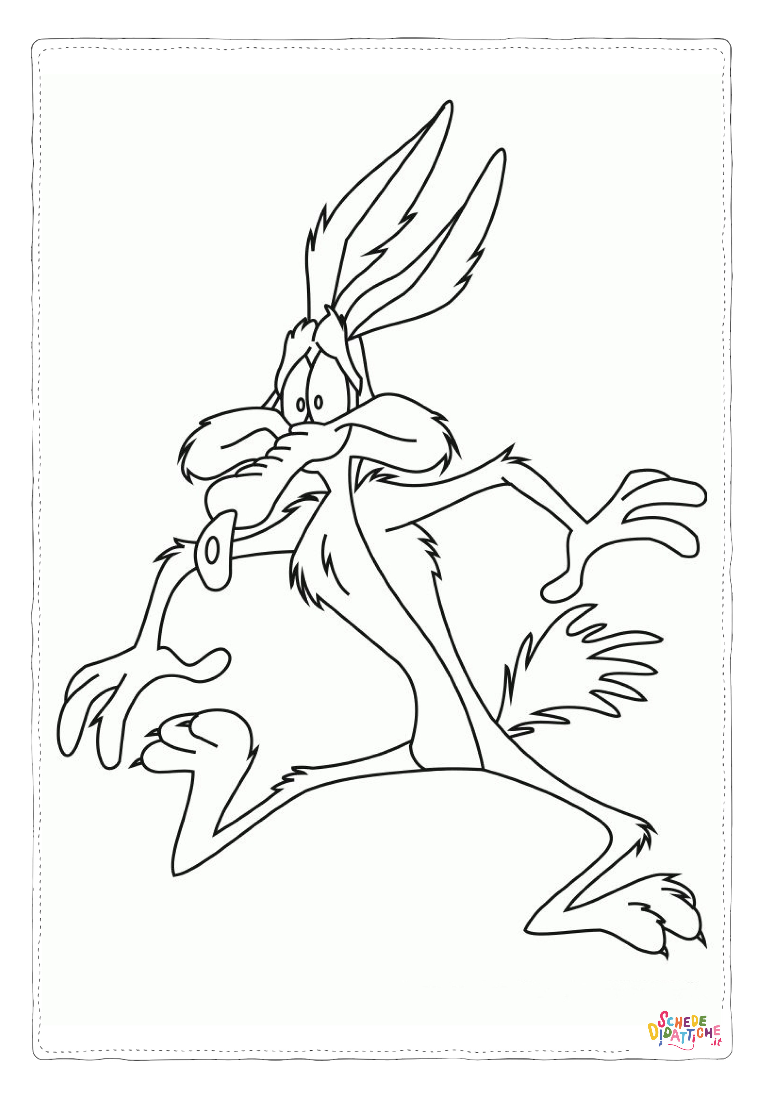 Disegno "Disegno di Willy il coyote da stampare e colorare 3" Disegno di Willy il coyote da stampare e colorare 3